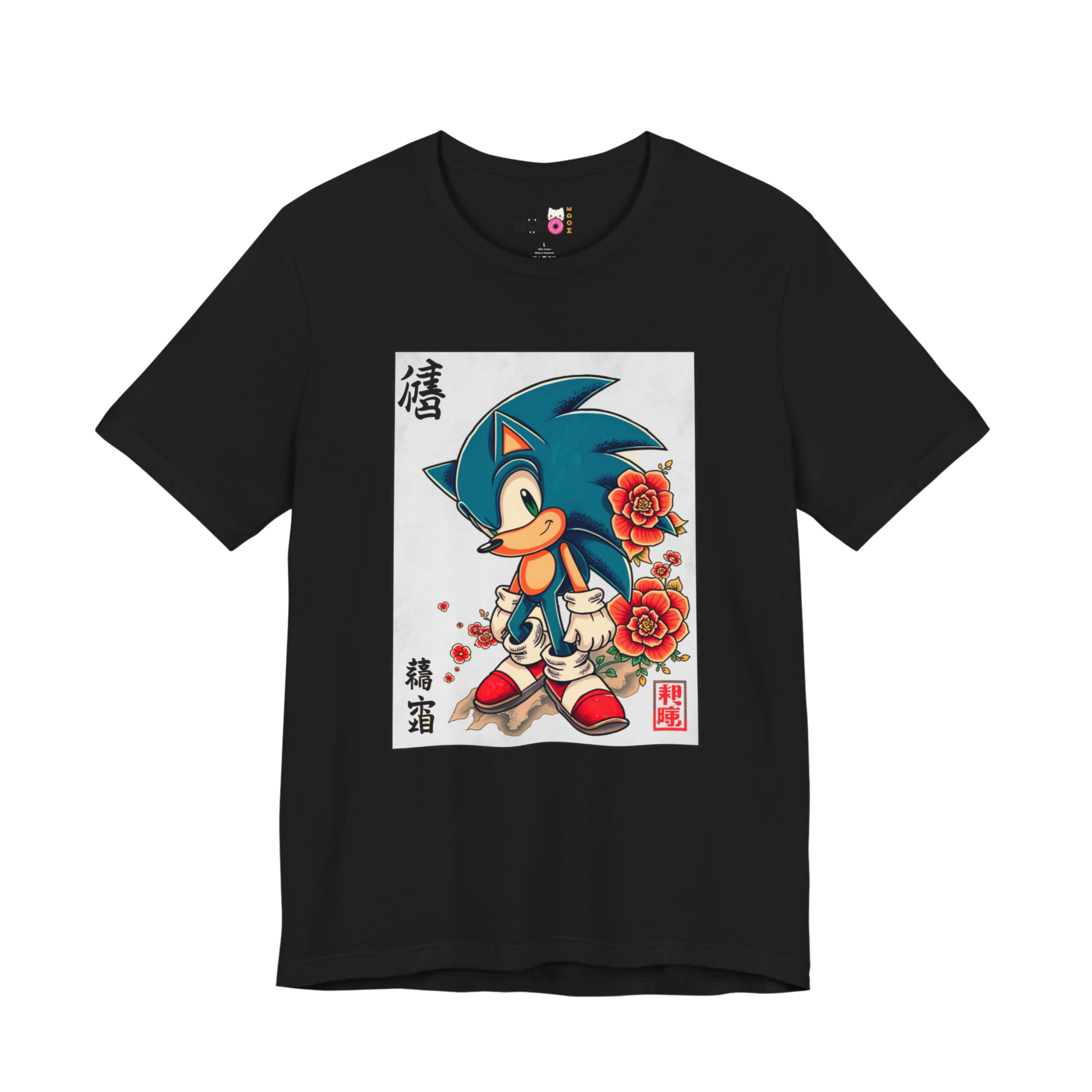 Camiseta con diseño de Sonic arte japones