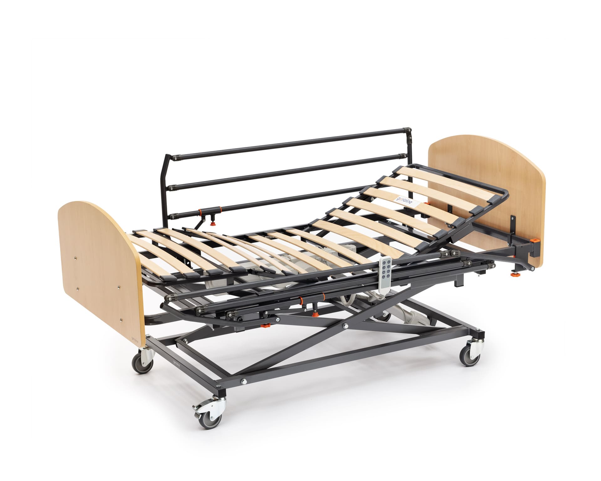 Cama hospitalaria con carro elevador