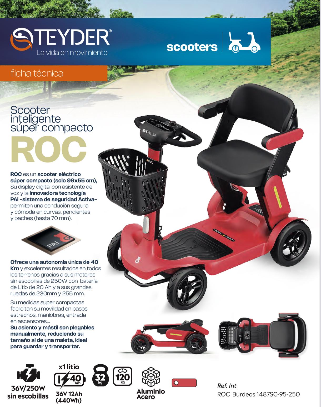 Scooter eléctrico súper compacto Roc