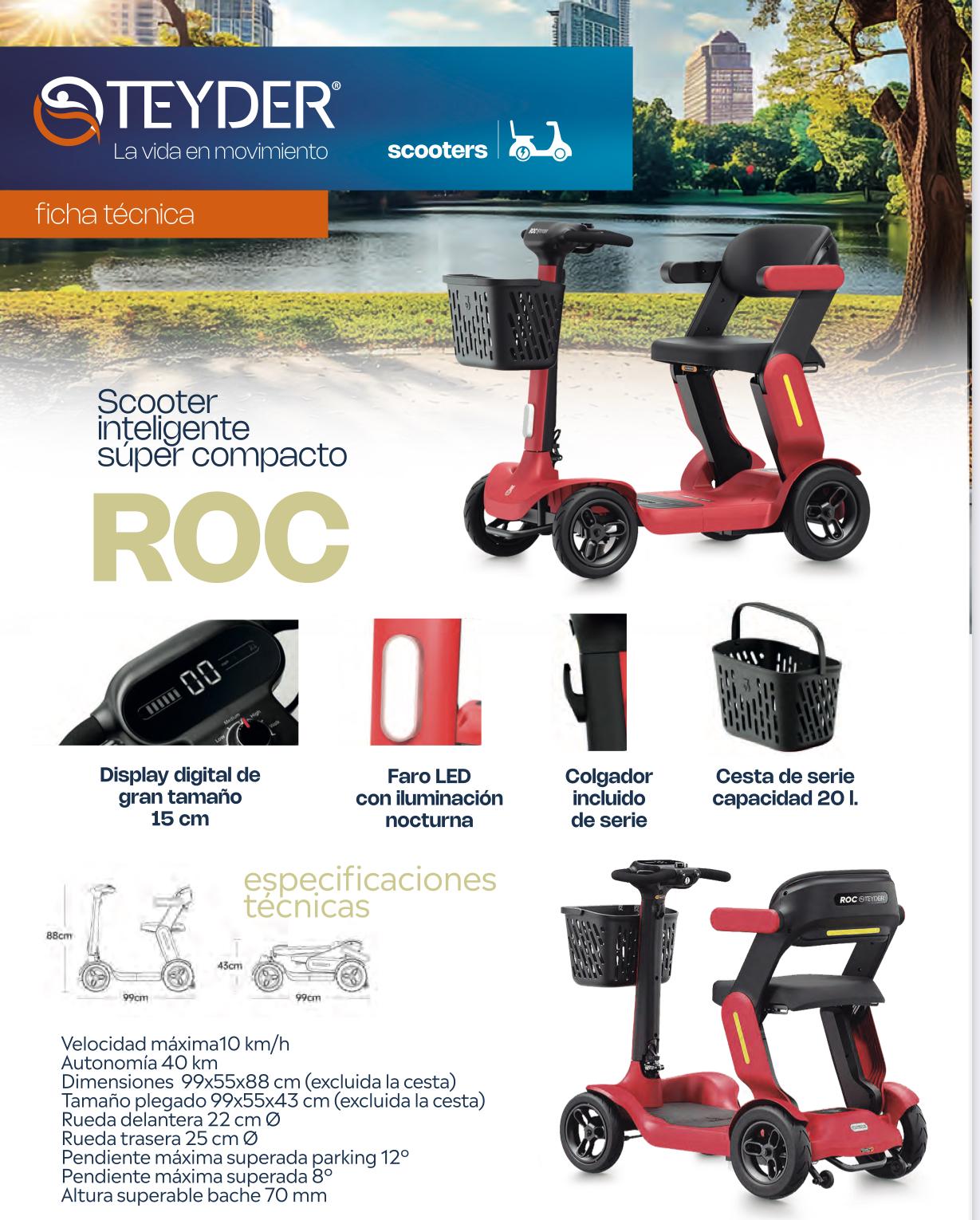 Scooter eléctrico súper compacto Roc