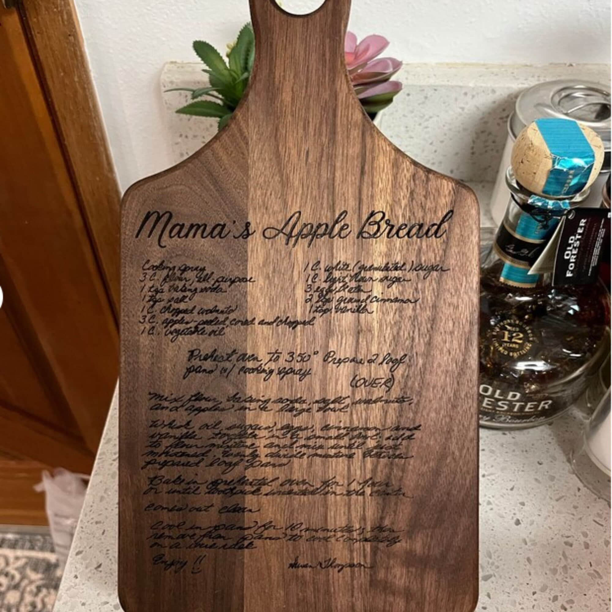 Recipe Cutting Board, Personalized Cutting Board, Christmas Gift, Handwriting, Personalized Charcuterie board, Grandmother, Gift for Mom