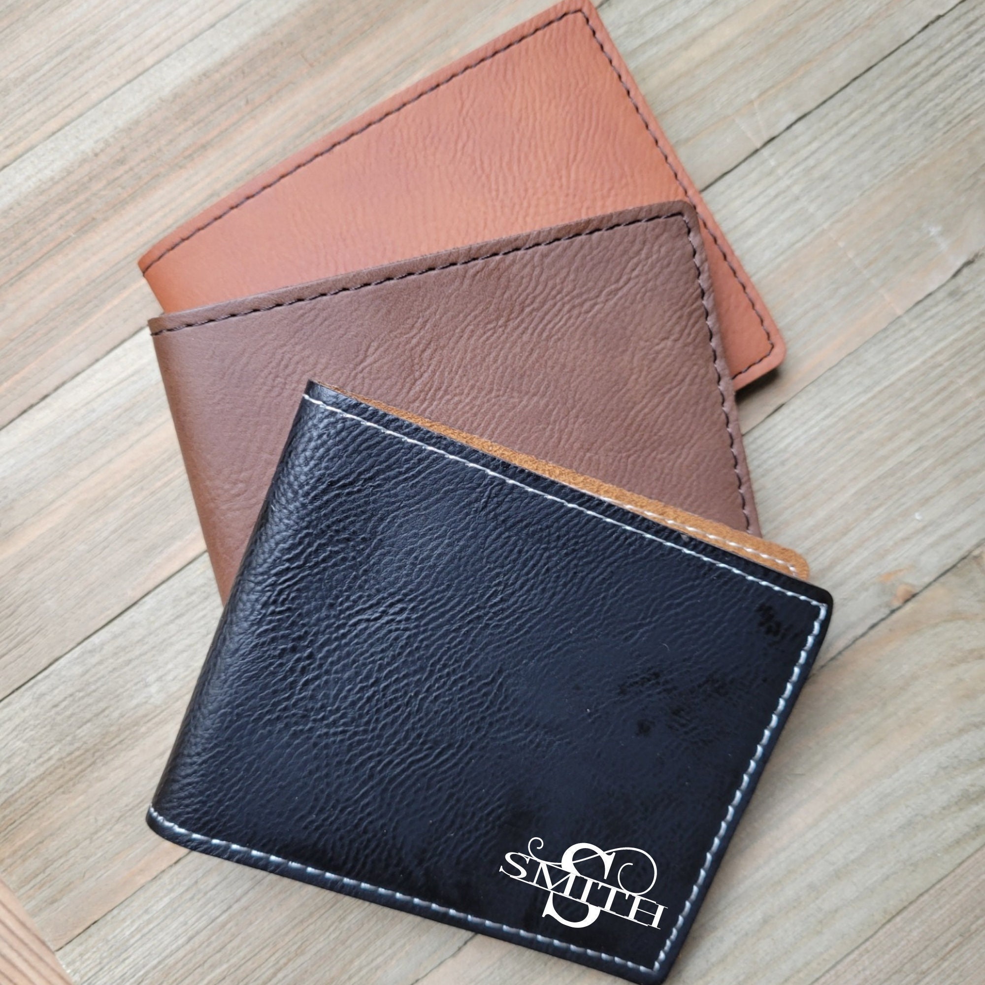 Handwriting Wallet, Personalized Wallet, Christmas Gift, Holiday Gift, Personalized gift for dad, Minimalist Bifold Wallet, Leather Wallet