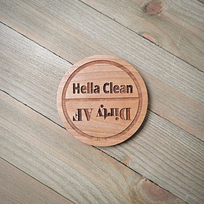 Personalized Dishwasher Magnet Sign – Farmhouse Style Home Decor