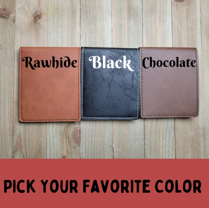 Handwriting Wallet, Personalized Wallet, Christmas Gift, Holiday Gift, Personalized gift for dad, Minimalist Bifold Wallet, Leather Wallet