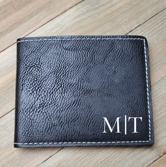 Handwriting Wallet, Personalized Wallet, Christmas Gift, Holiday Gift, Personalized gift for dad, Minimalist Bifold Wallet, Leather Wallet