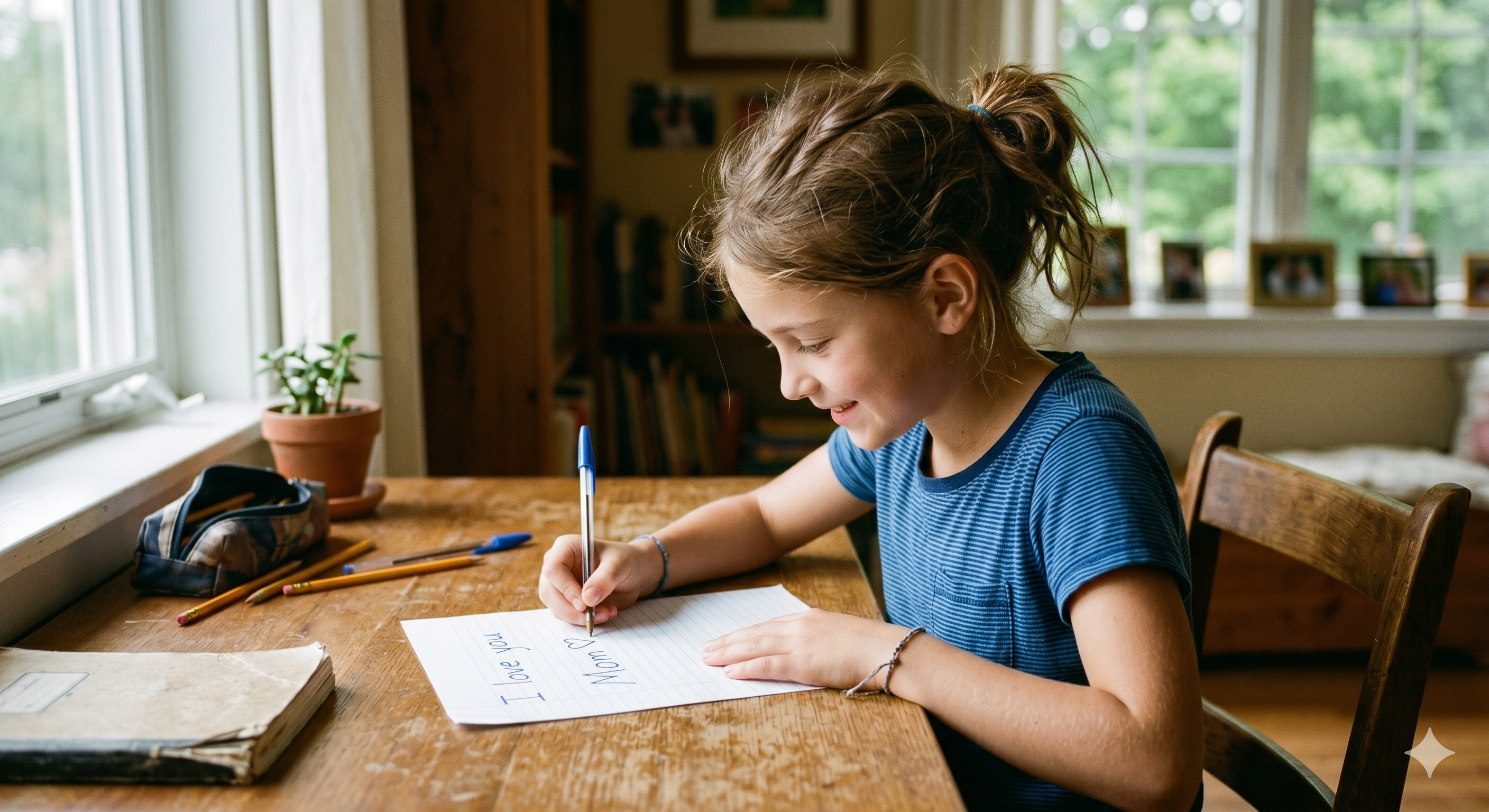 Mother's Day Birth Flower Handwritten Message Necklace