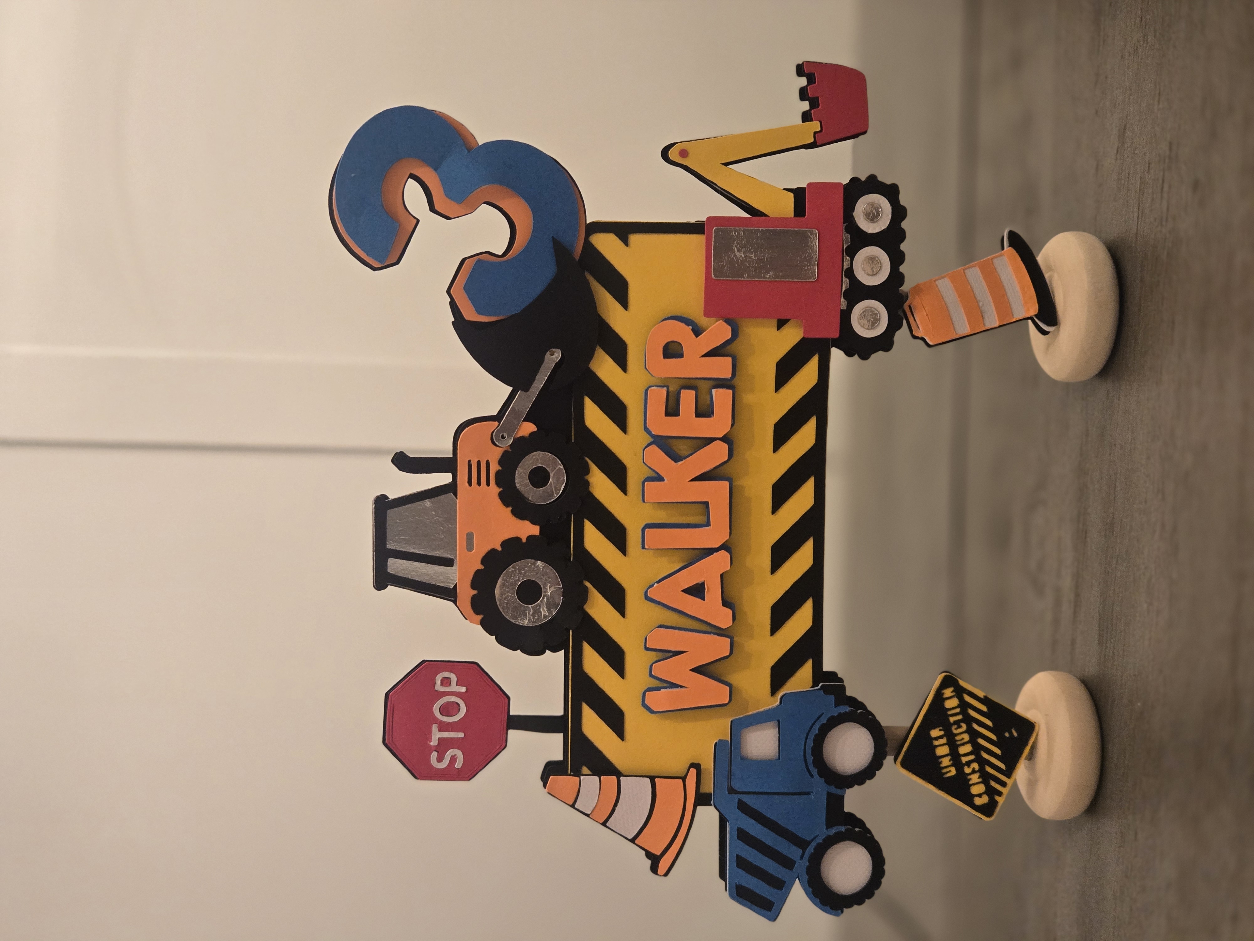 Construction Theme Cake Topper