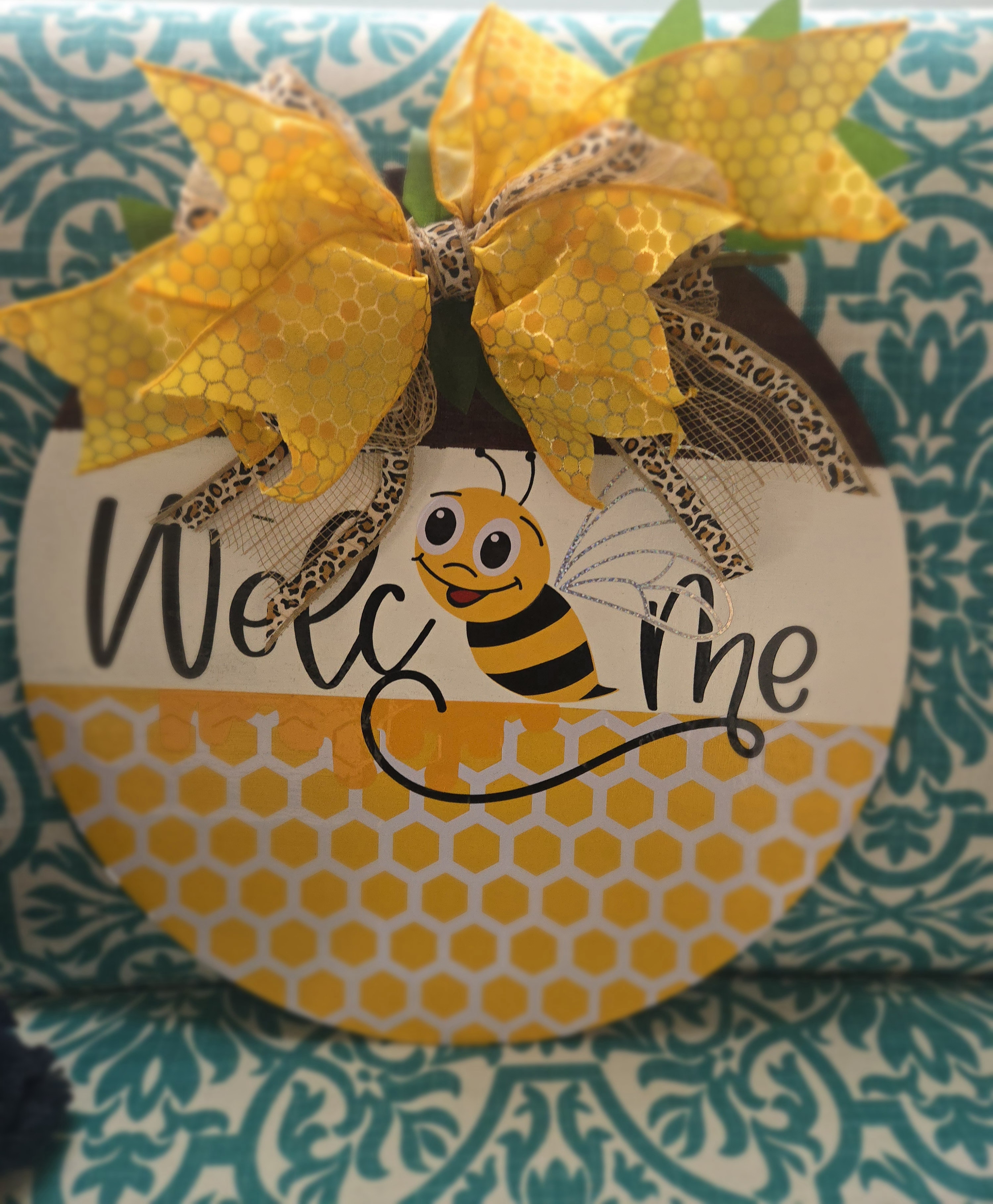 Bee-Themed Welcome Sign