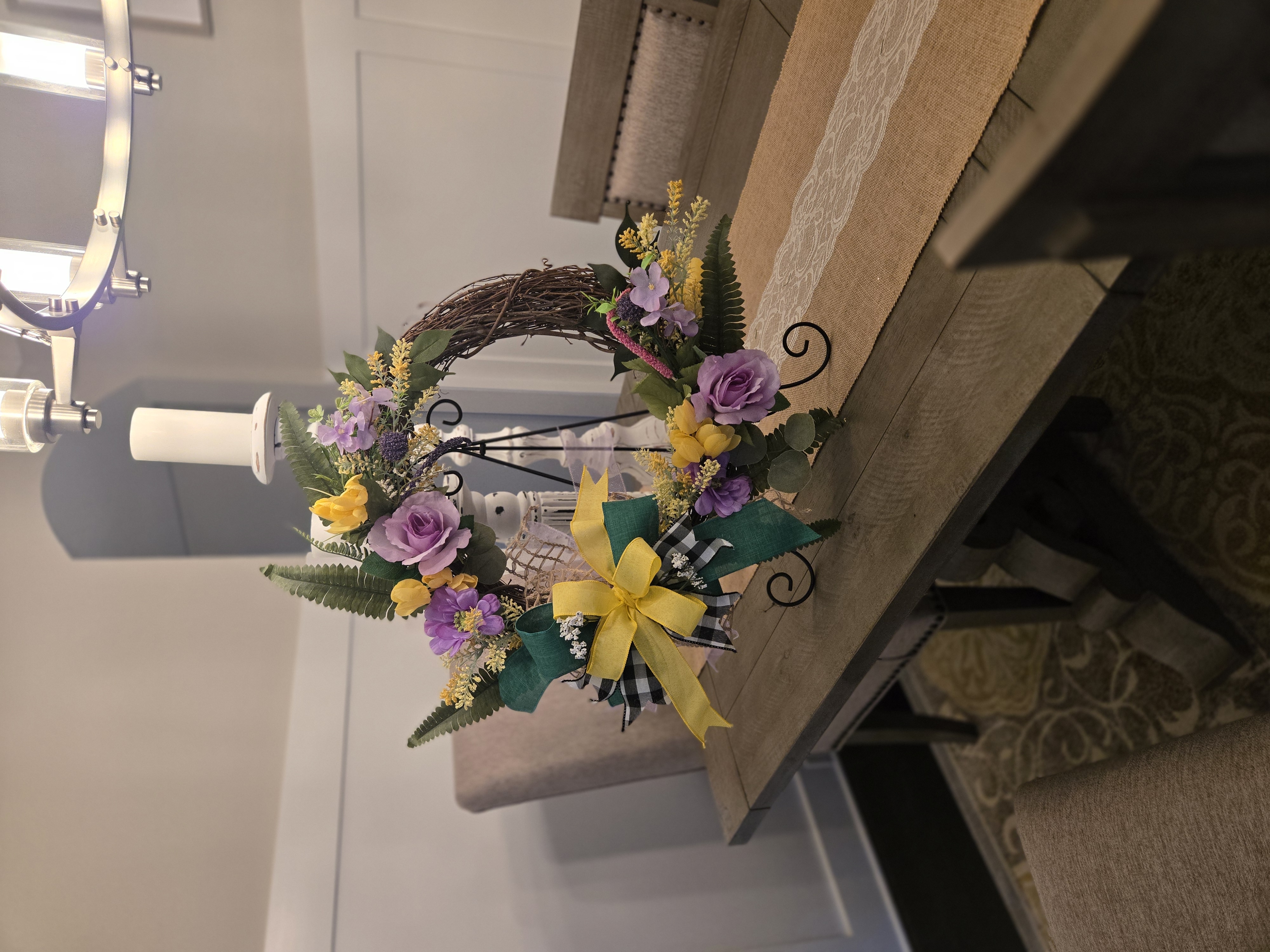 Spring Floral Grapevine Wreath