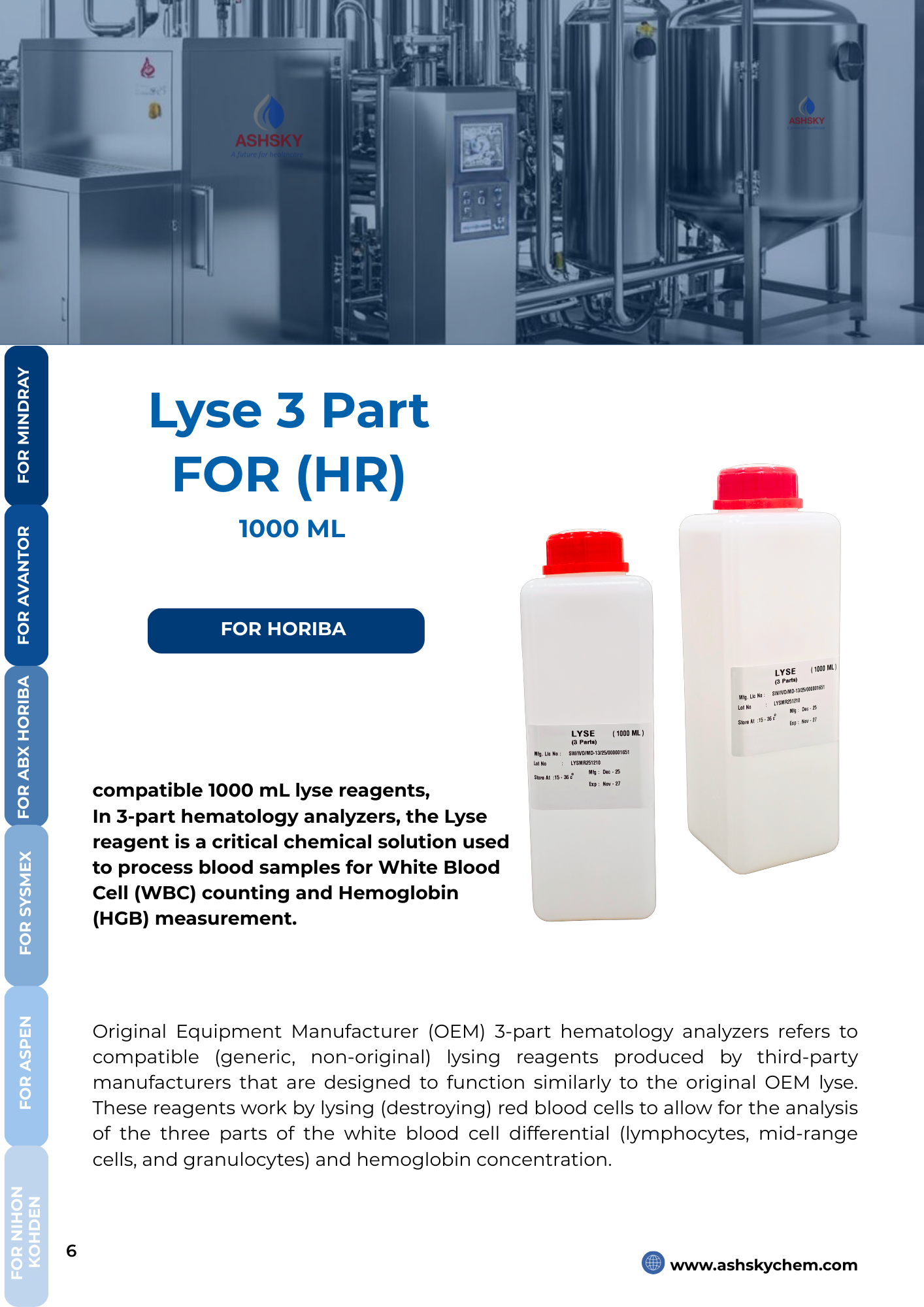Lyse 1000 ml For Horiba