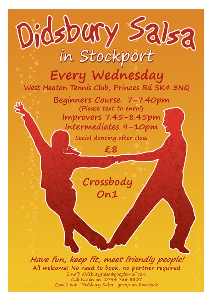 Didsbury Salsa In Strockport, West Heaton Bowling, Tennis and Squash Club, Princes Road, SK4 3NQ