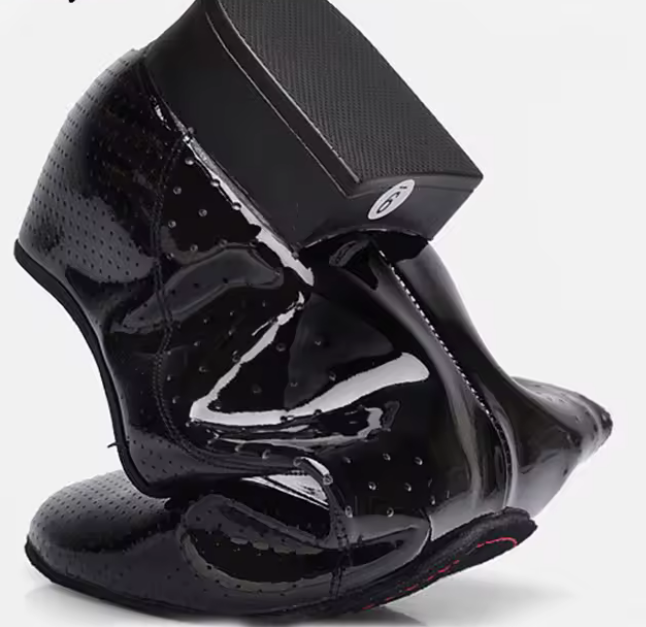  Men's shiny Italian leather modern Square dance shoes Indoor