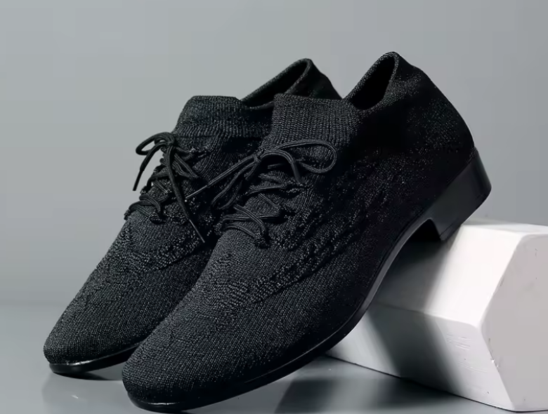 DANCESALSA Shoes Men Latin Dance Shoes Genuine Leather Soft Sole Men's Tango Ballroom Modern Dancing Shoes Sneakers