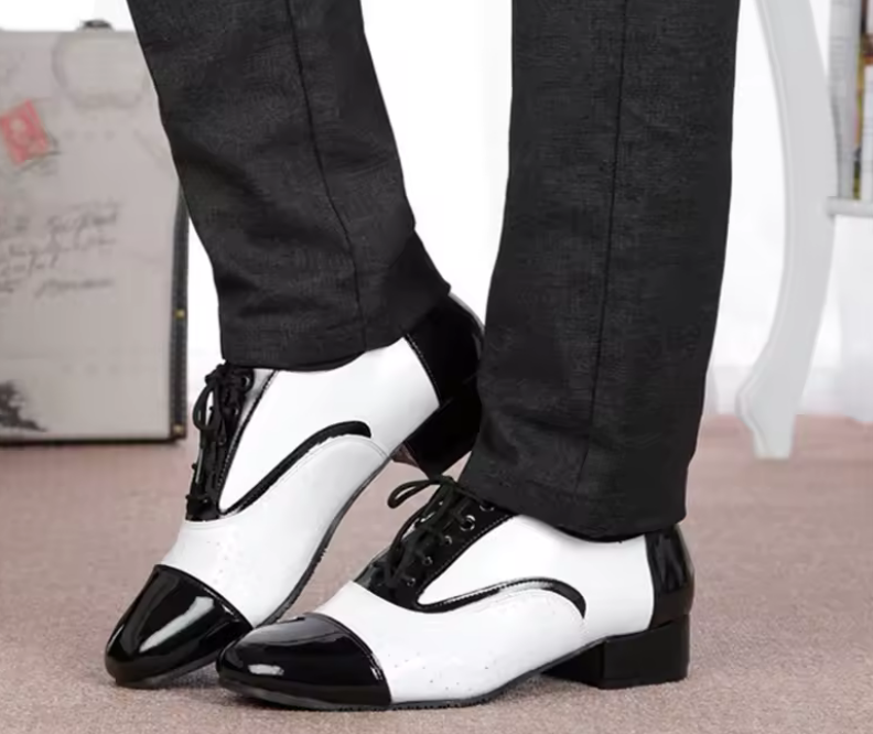 Genuine Leather Latin Dance Shoes soft outsole heel 4/2cm 