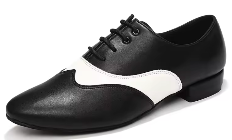 Black and White Oxford Dress Shoe
