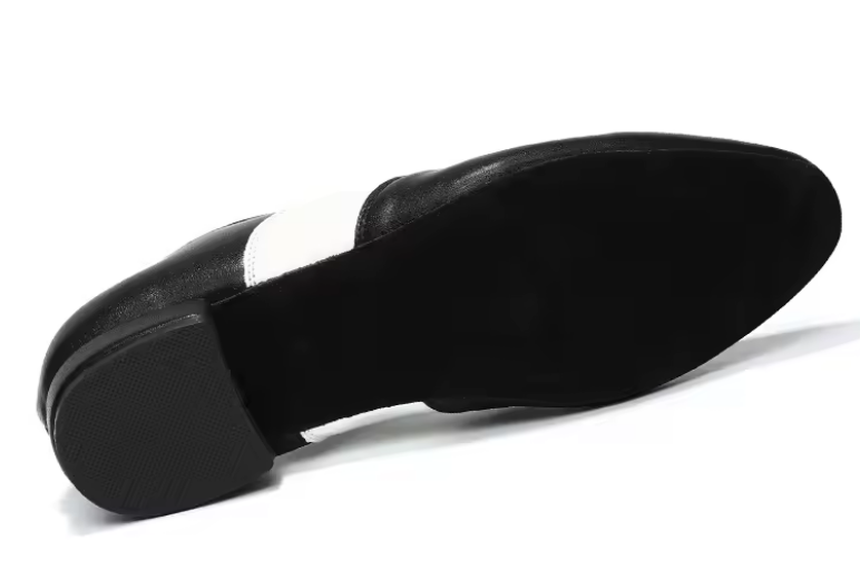 Black and White Oxford Dress Shoe