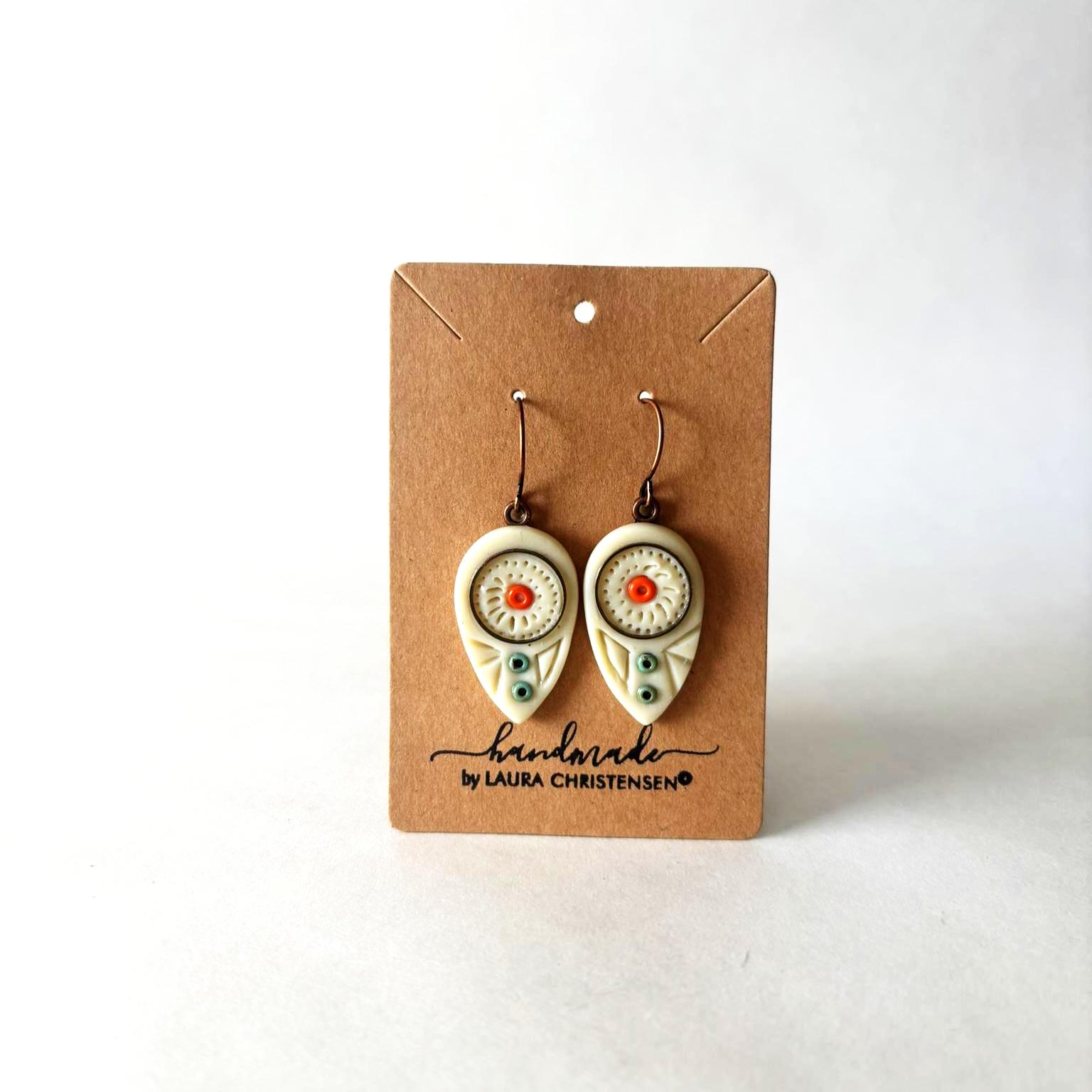Native Style Puffin Earrings