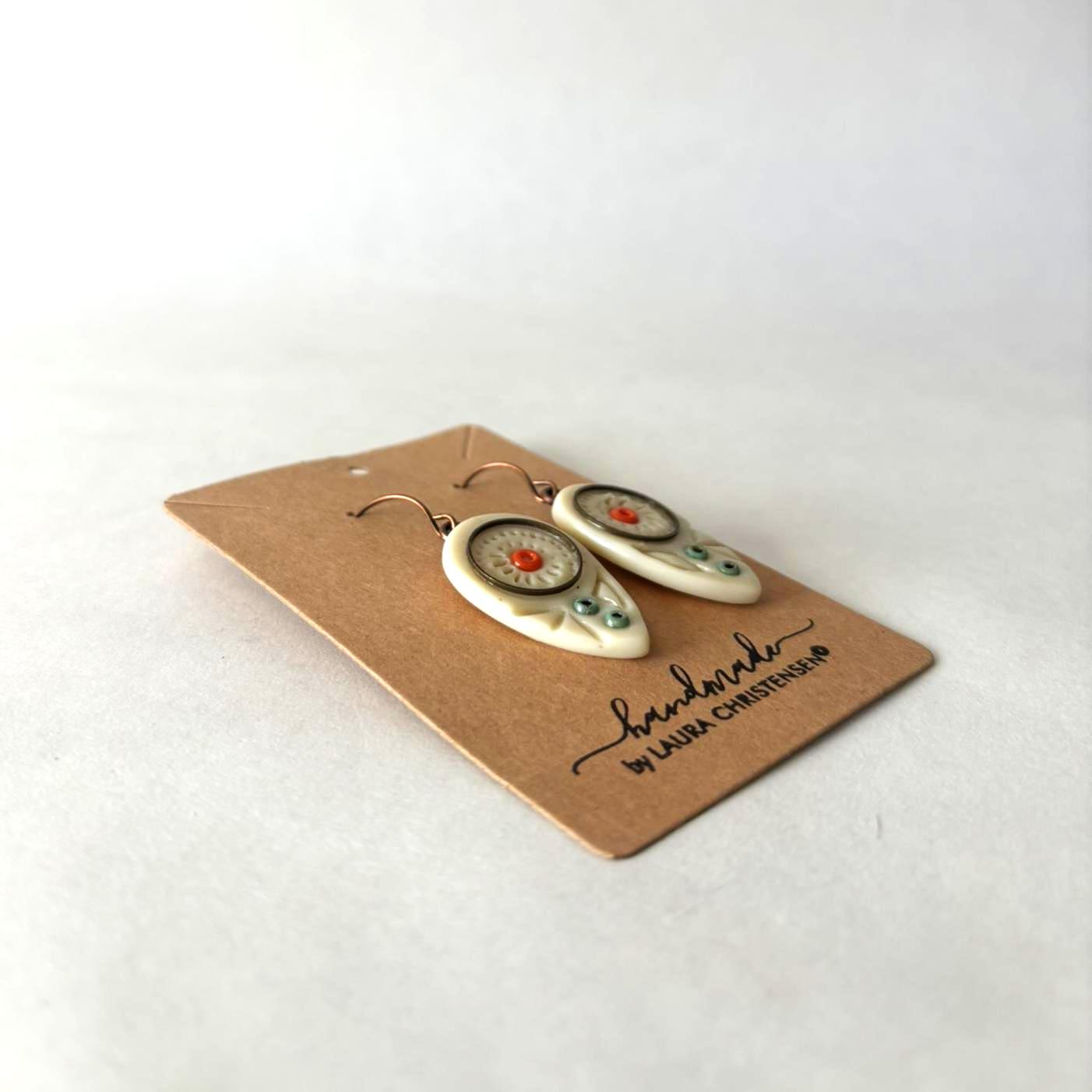 Native Style Puffin Earrings