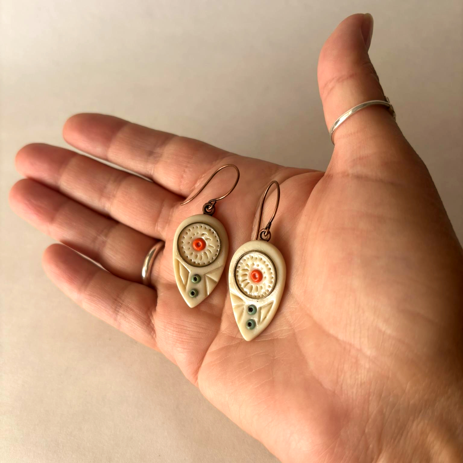 Native Style Puffin Earrings
