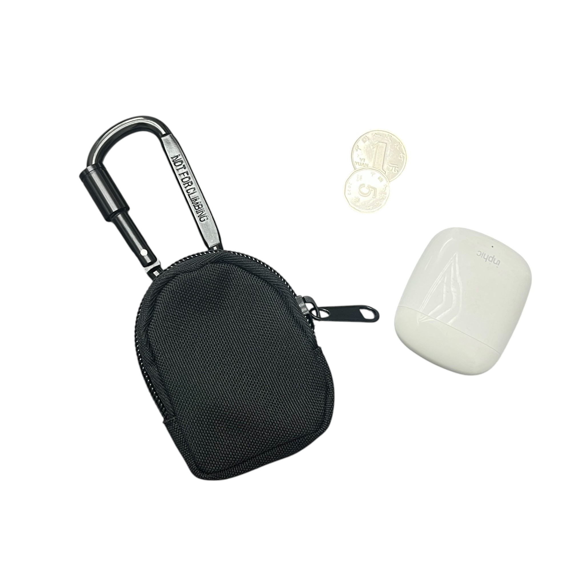 Portable Black Zipper Pouch