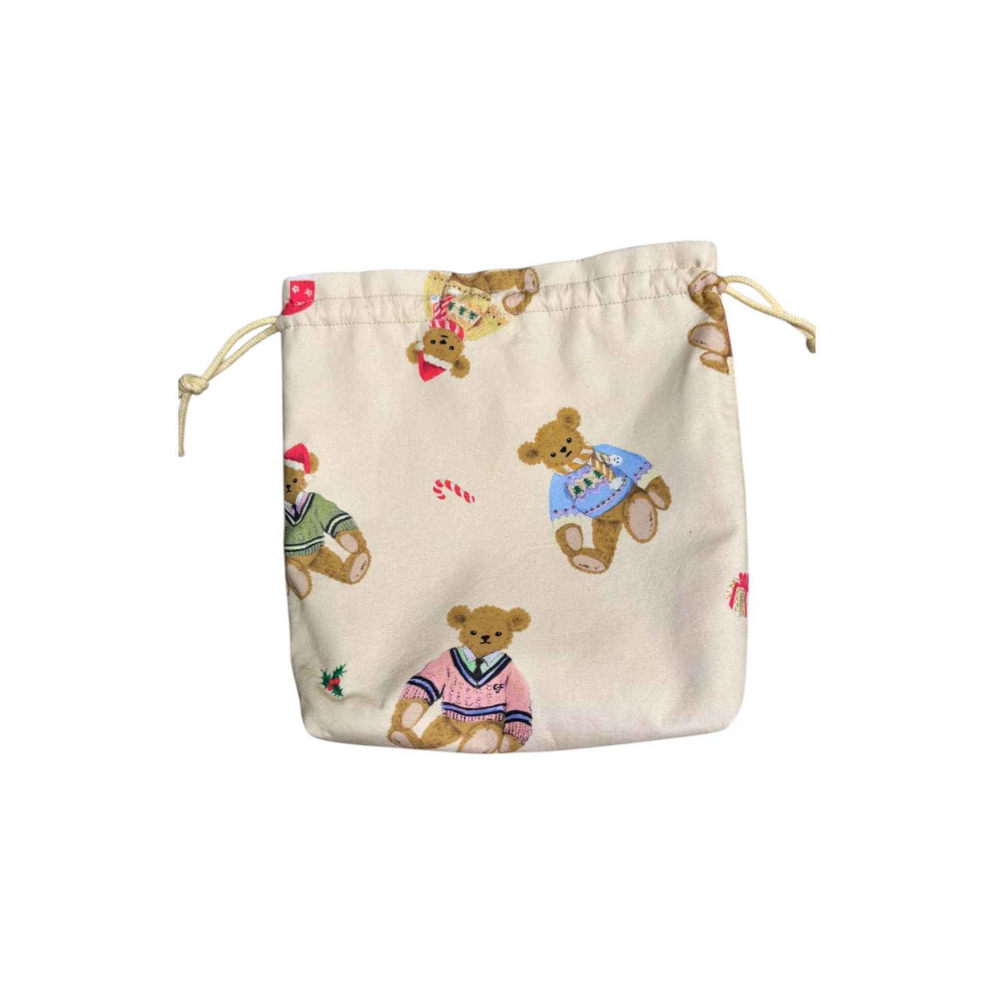 Teddy Bear Drawstring Pouch