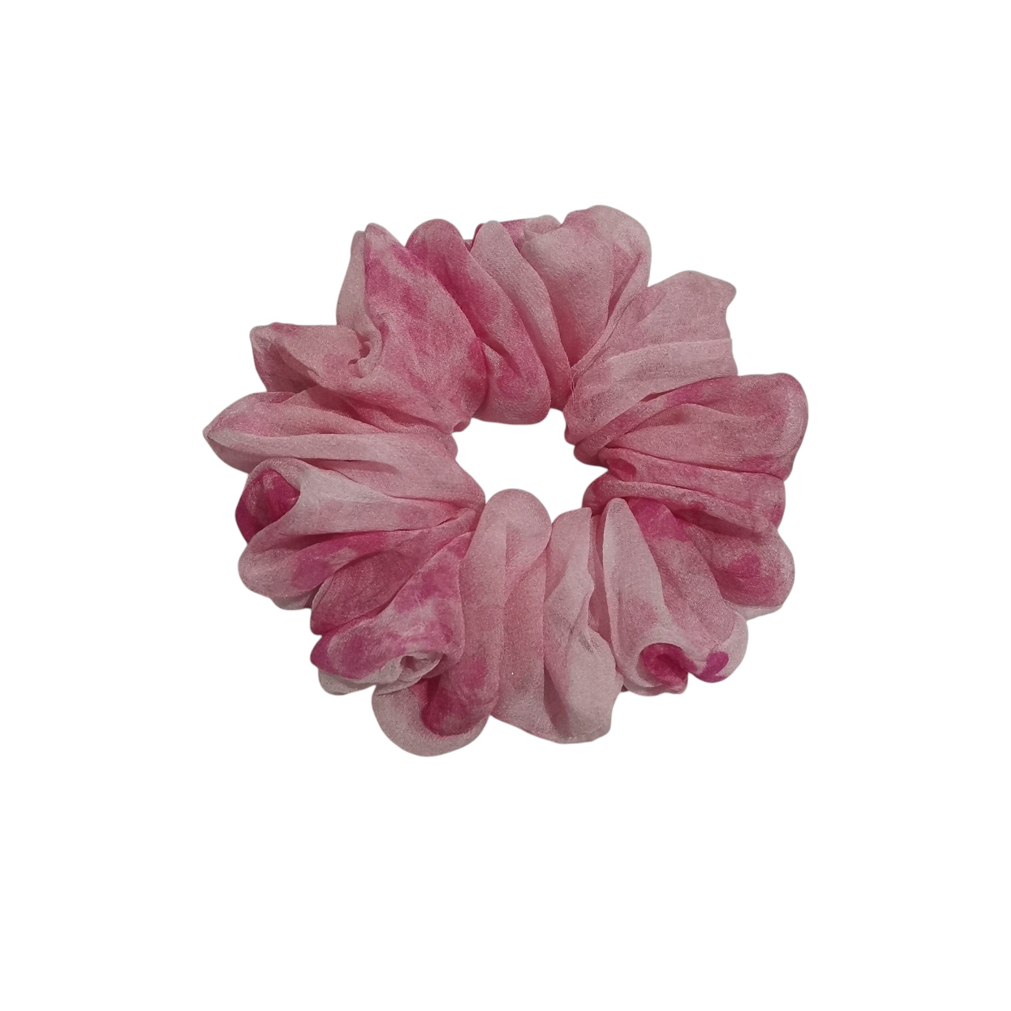 Pink Silk Scrunchie