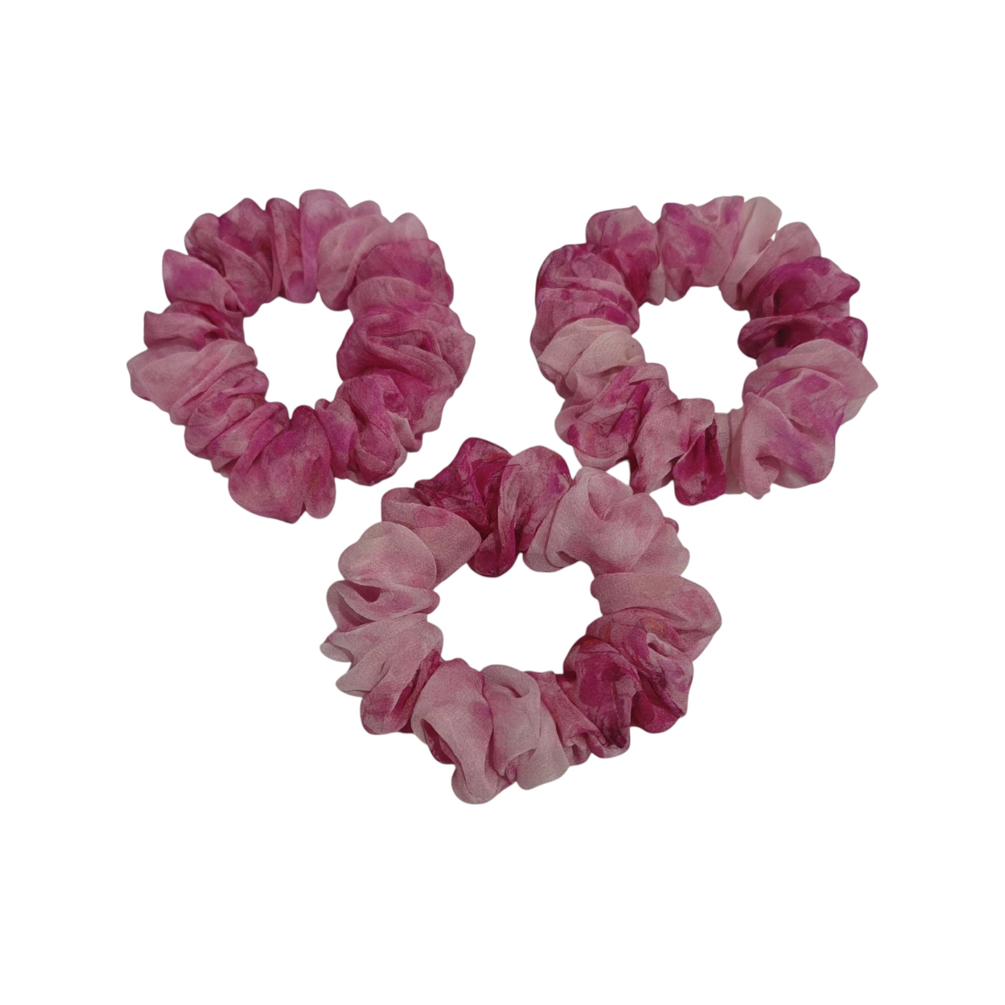 Pink Silk Scrunchie