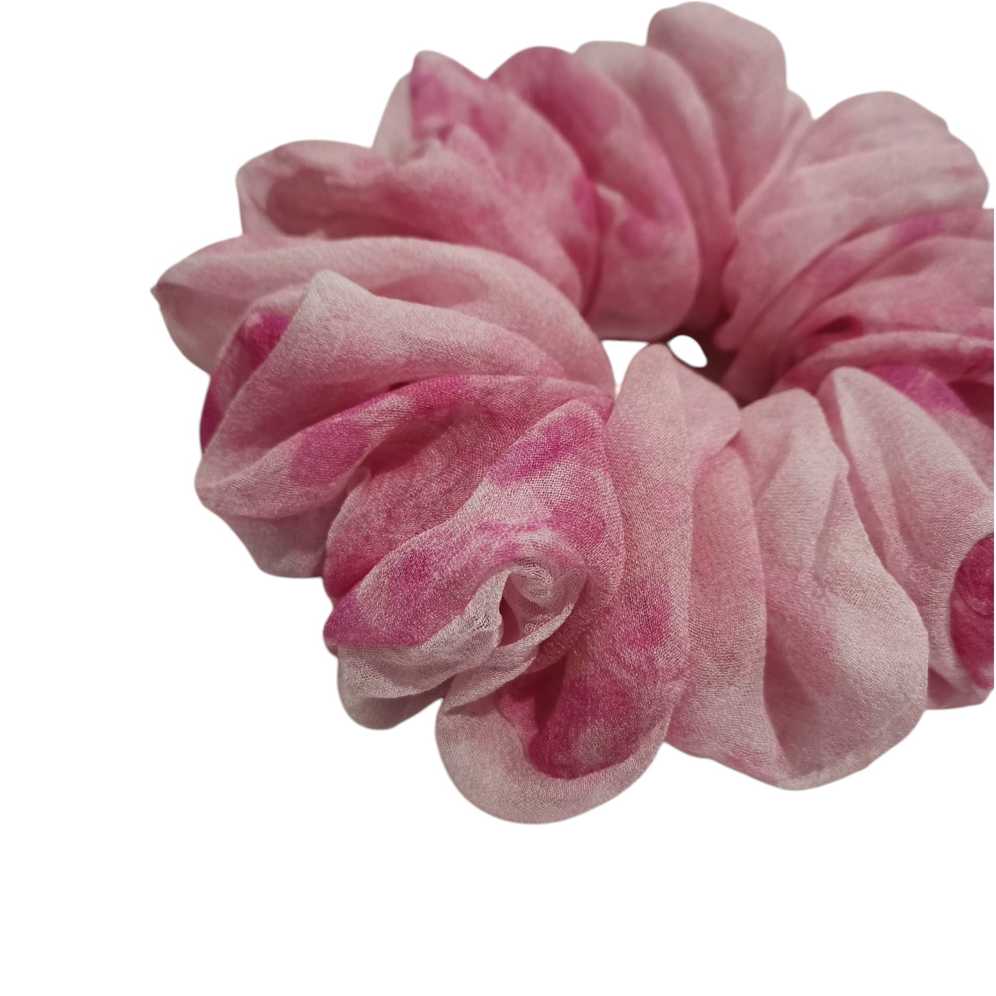 Pink Silk Scrunchie