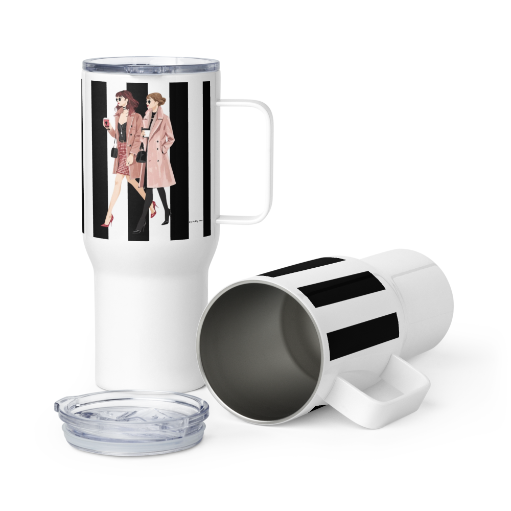 BW Travel mug with a handle