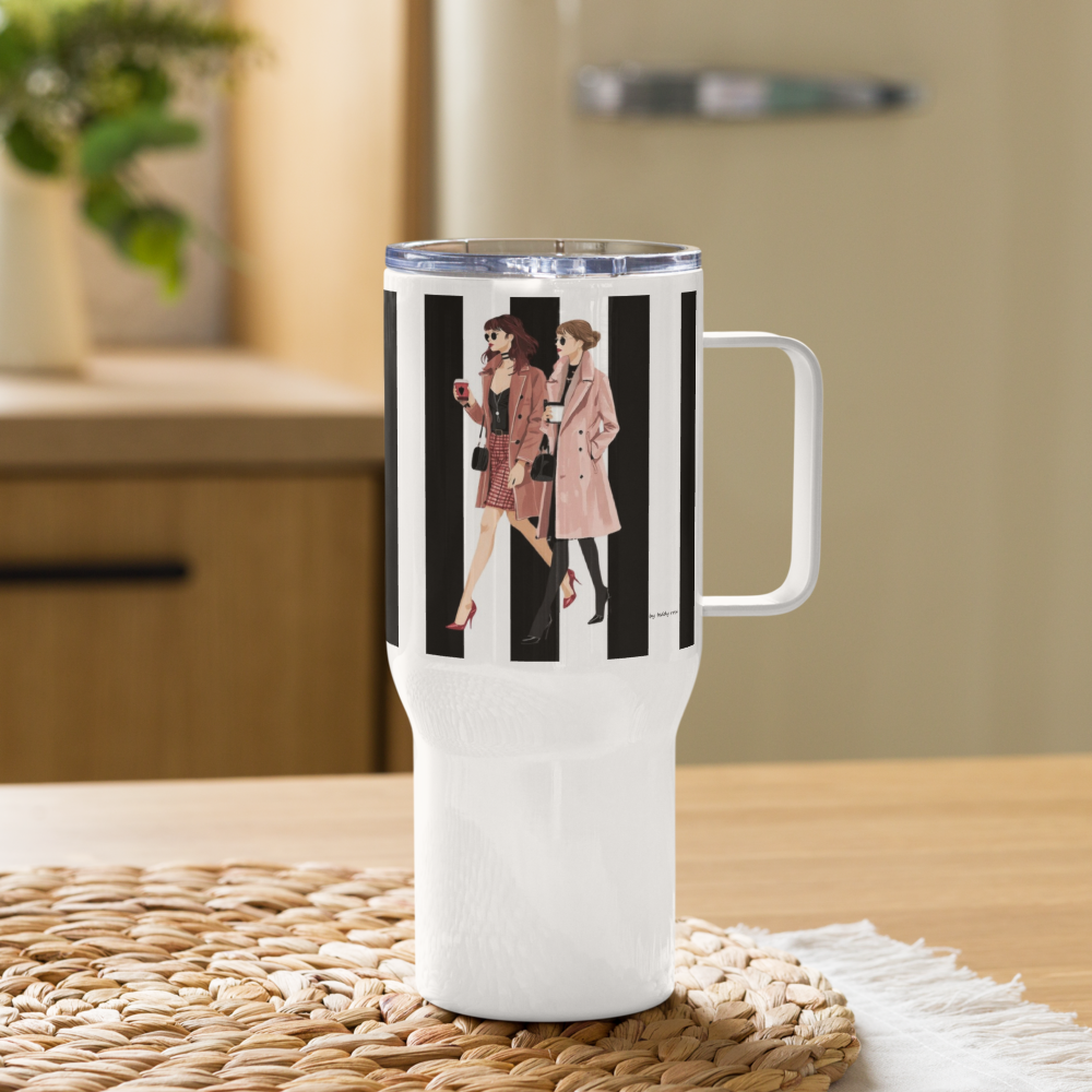 BW Travel mug with a handle