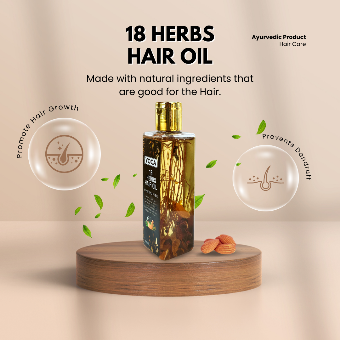 Ayurvedic 18 Herbs Hair Oil 100ml