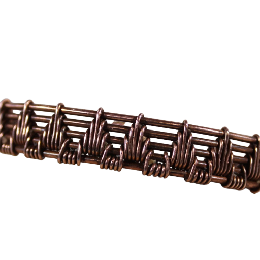 Copper Flame Weave Cuff, Handmade Jewelry, Make a statement with this handmade copper cuff that captures the warmth of fall.
