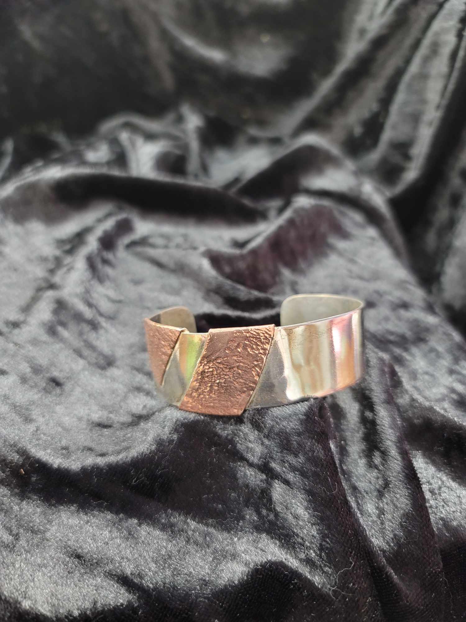 Sterling Silver with Copper Banding Cuff