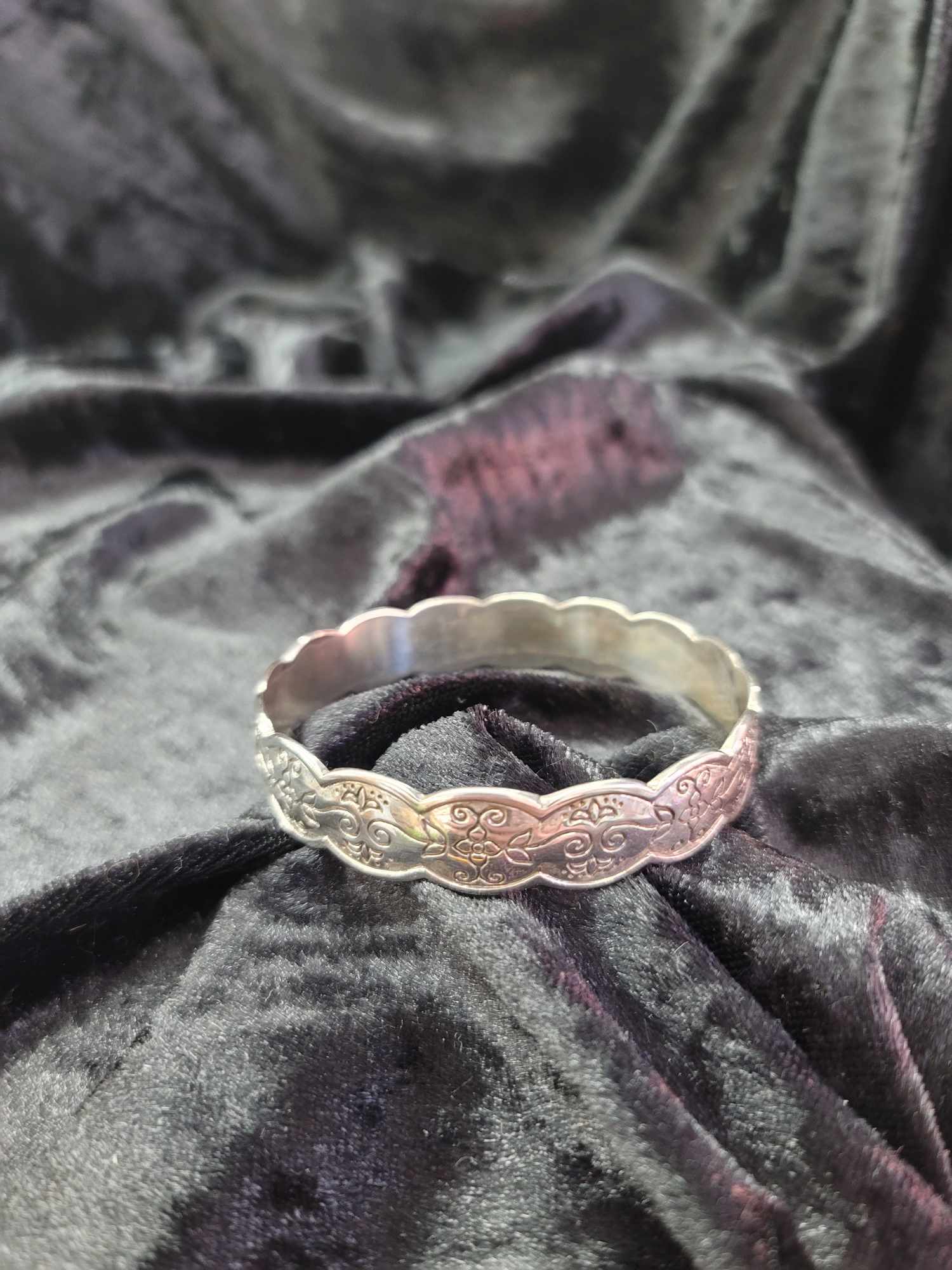 Sterling Silver with Pattern Cuff