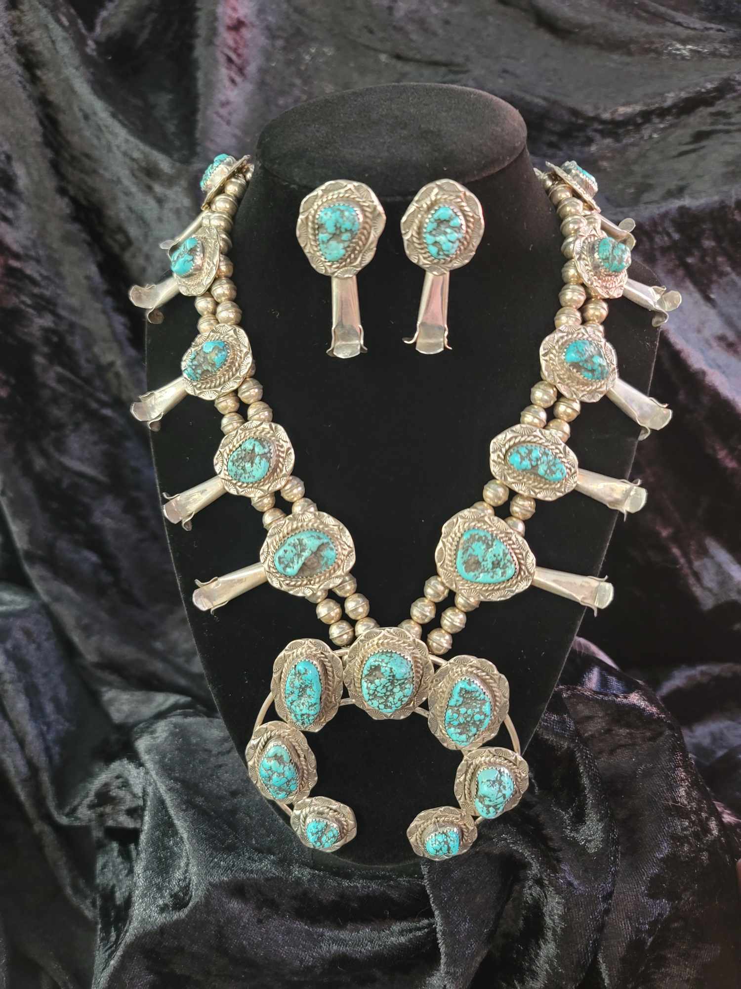 Bobby Etsitty Squash Blossom Set