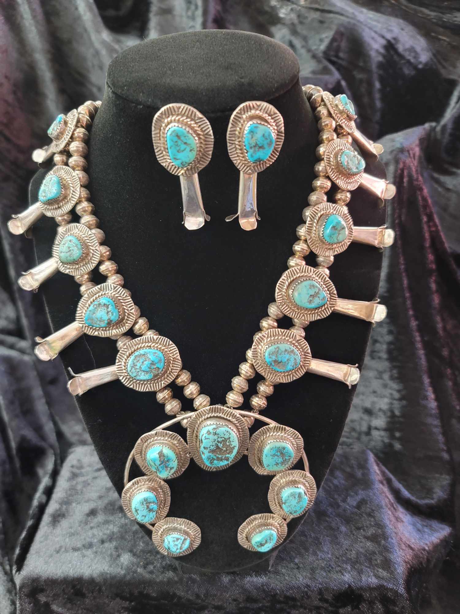 Bobby Etsitty Squash Blossom Set