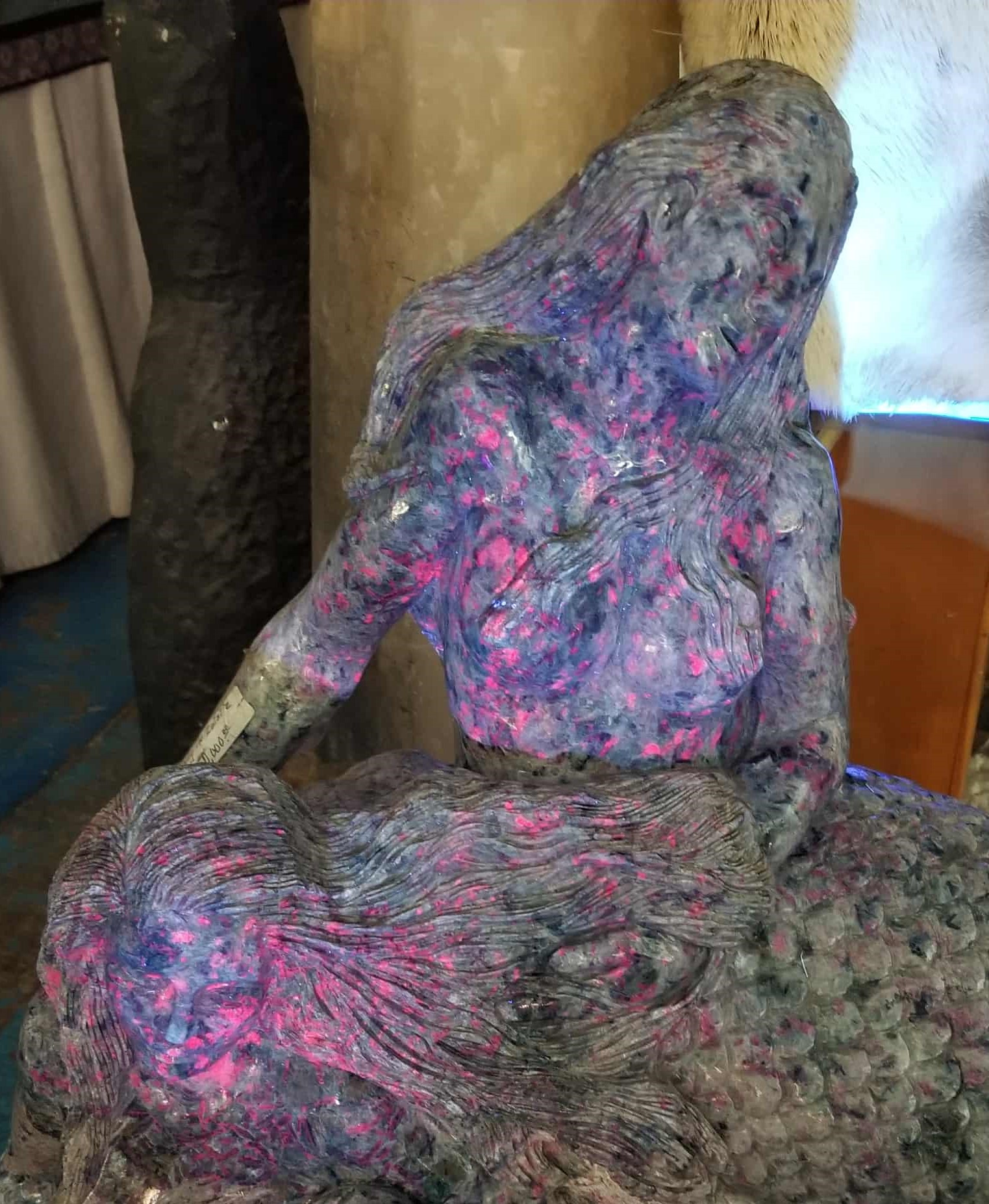 Mermaids and Dolphin Large Stone Carving