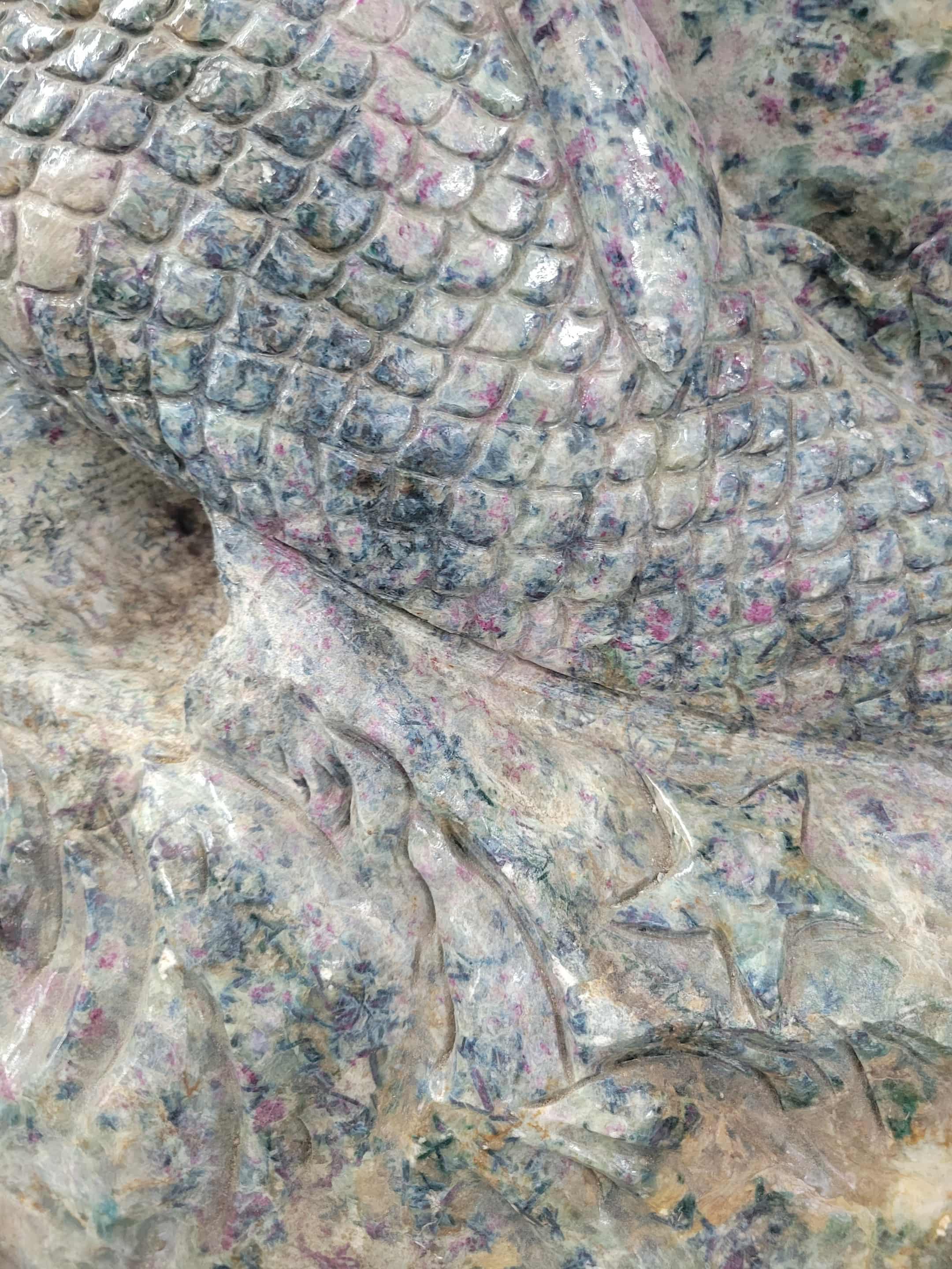 Mermaids and Dolphin Large Stone Carving