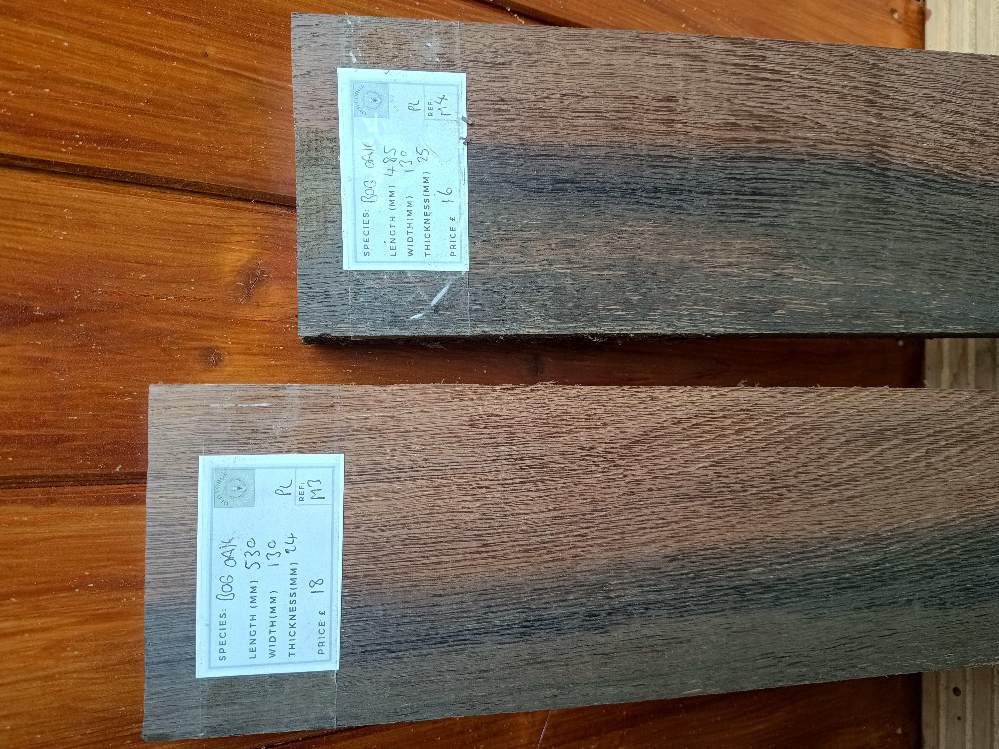 Bog Oak / Morta Wood - Semi Fossilised Timber - Planed - Batch M