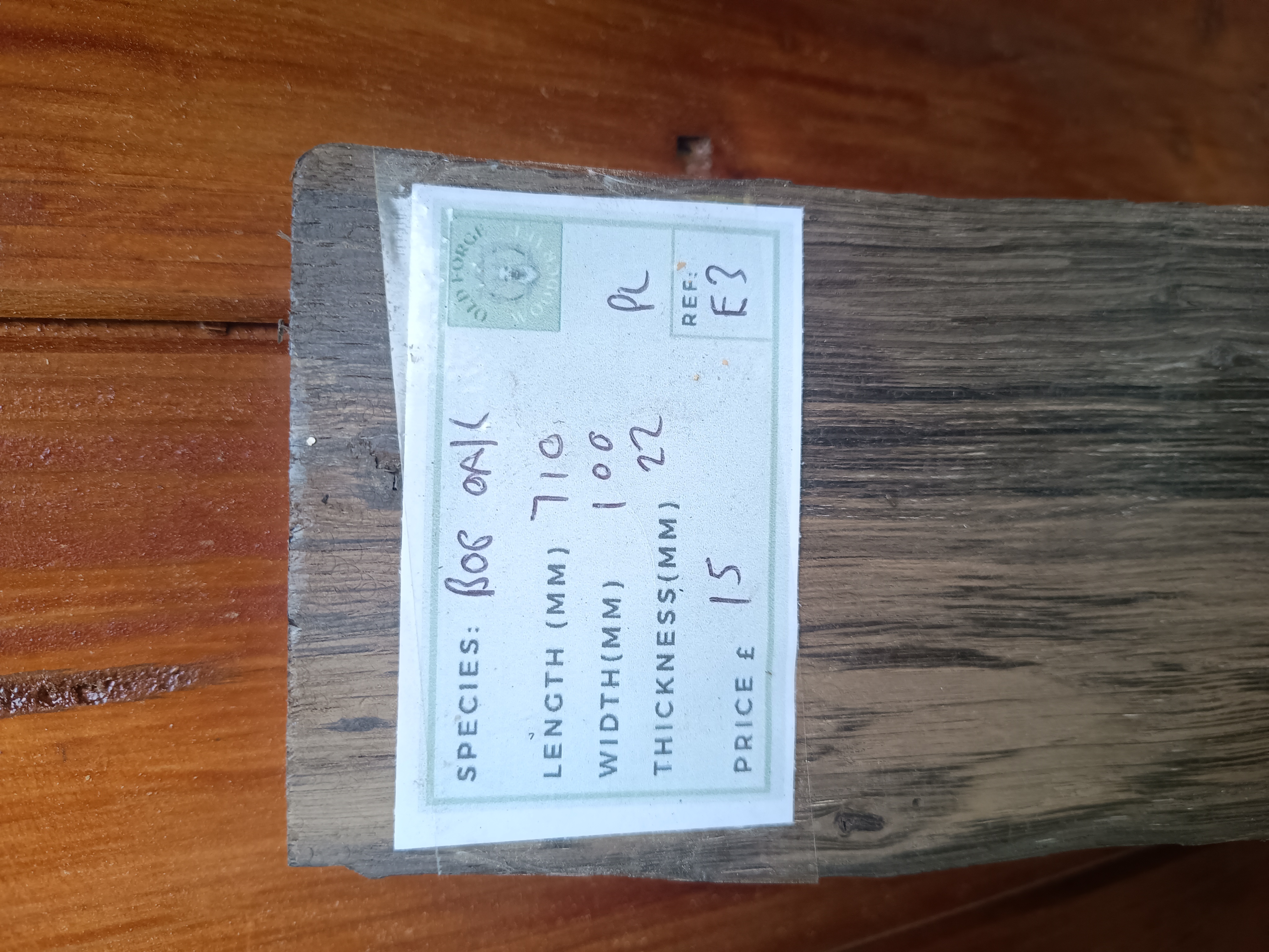 Bog Oak / Morta Wood - Semi Fossilised Timber - Planed - Batch E