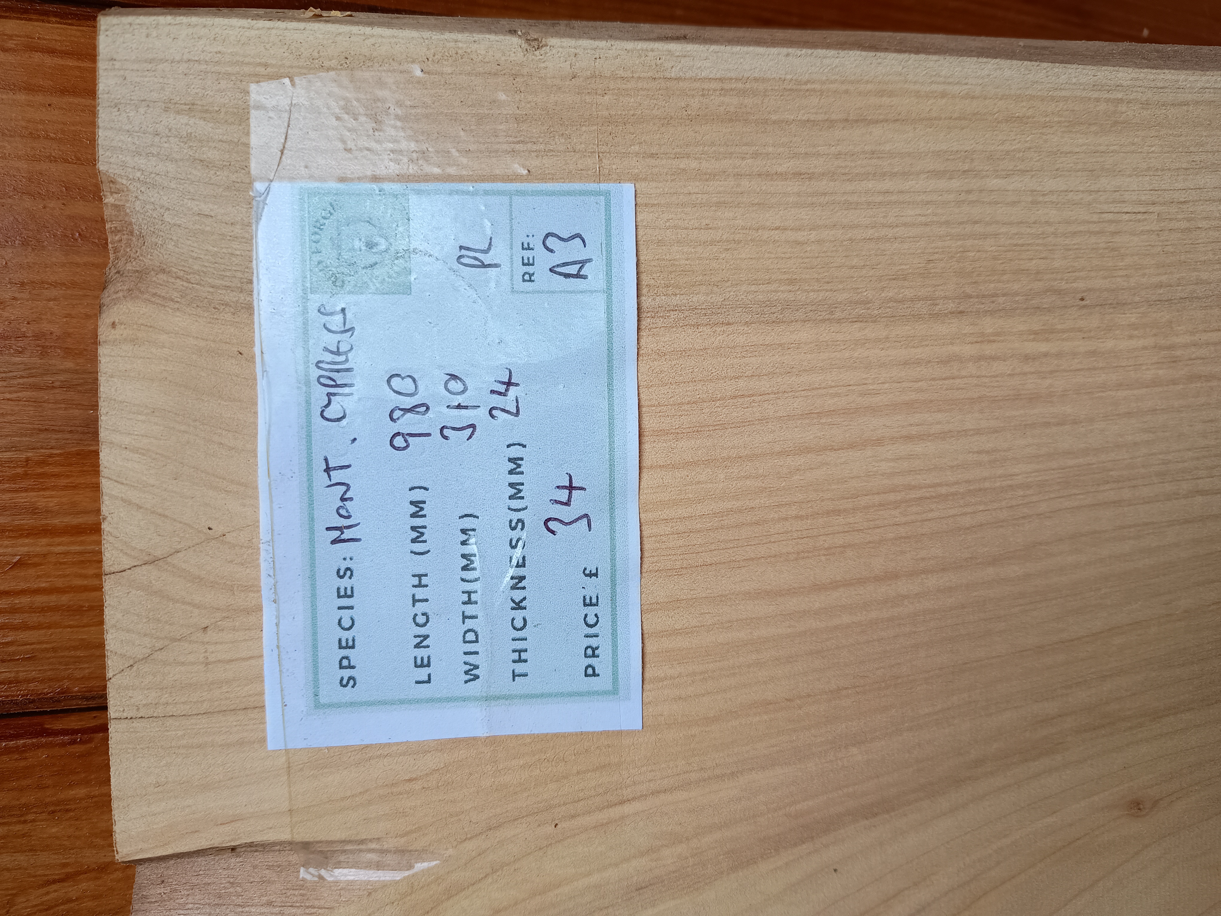 Monterey Cypress Slabs - Planed - Batch A