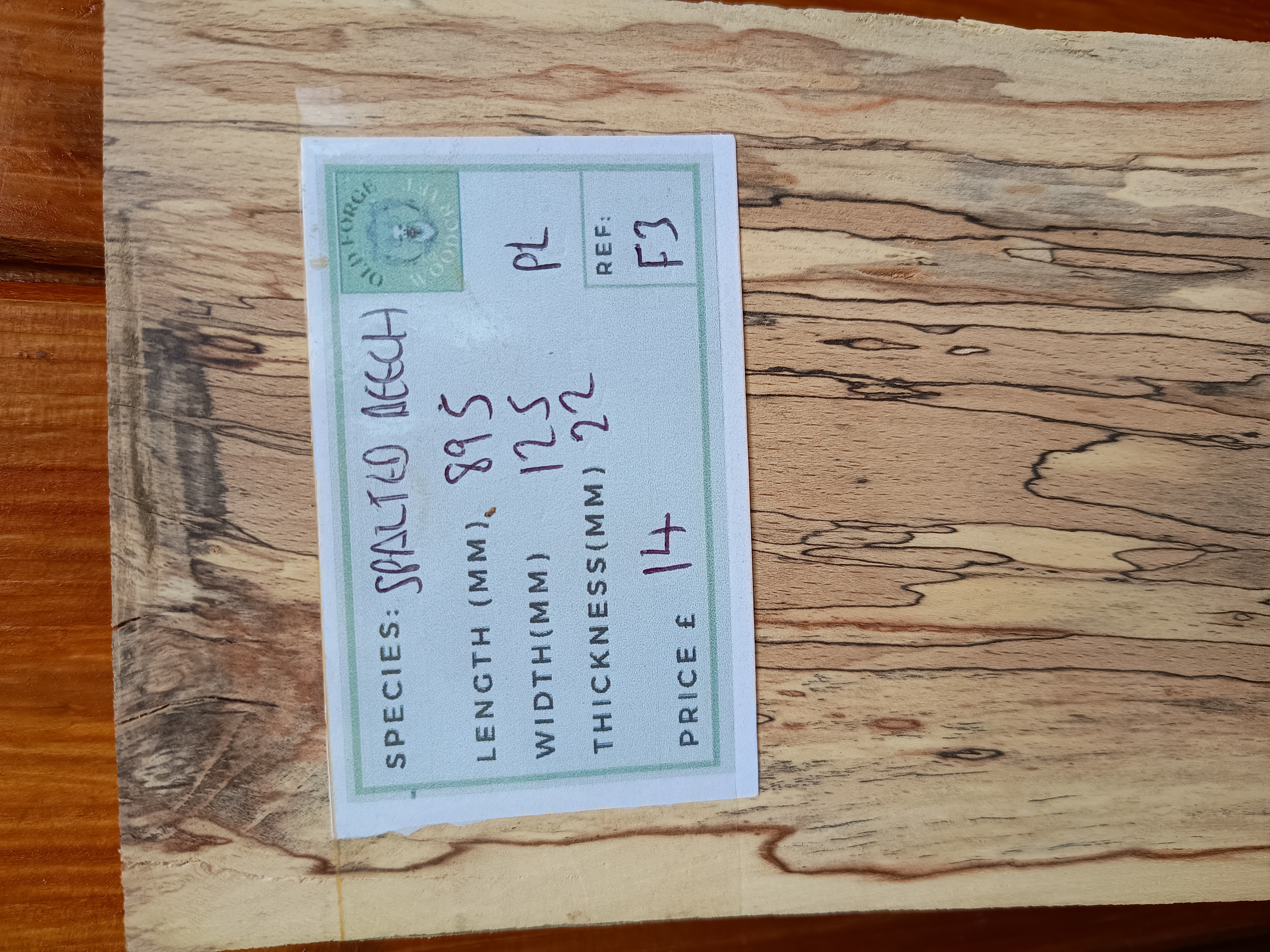 Spalted Beech Boards - Batch F x 3