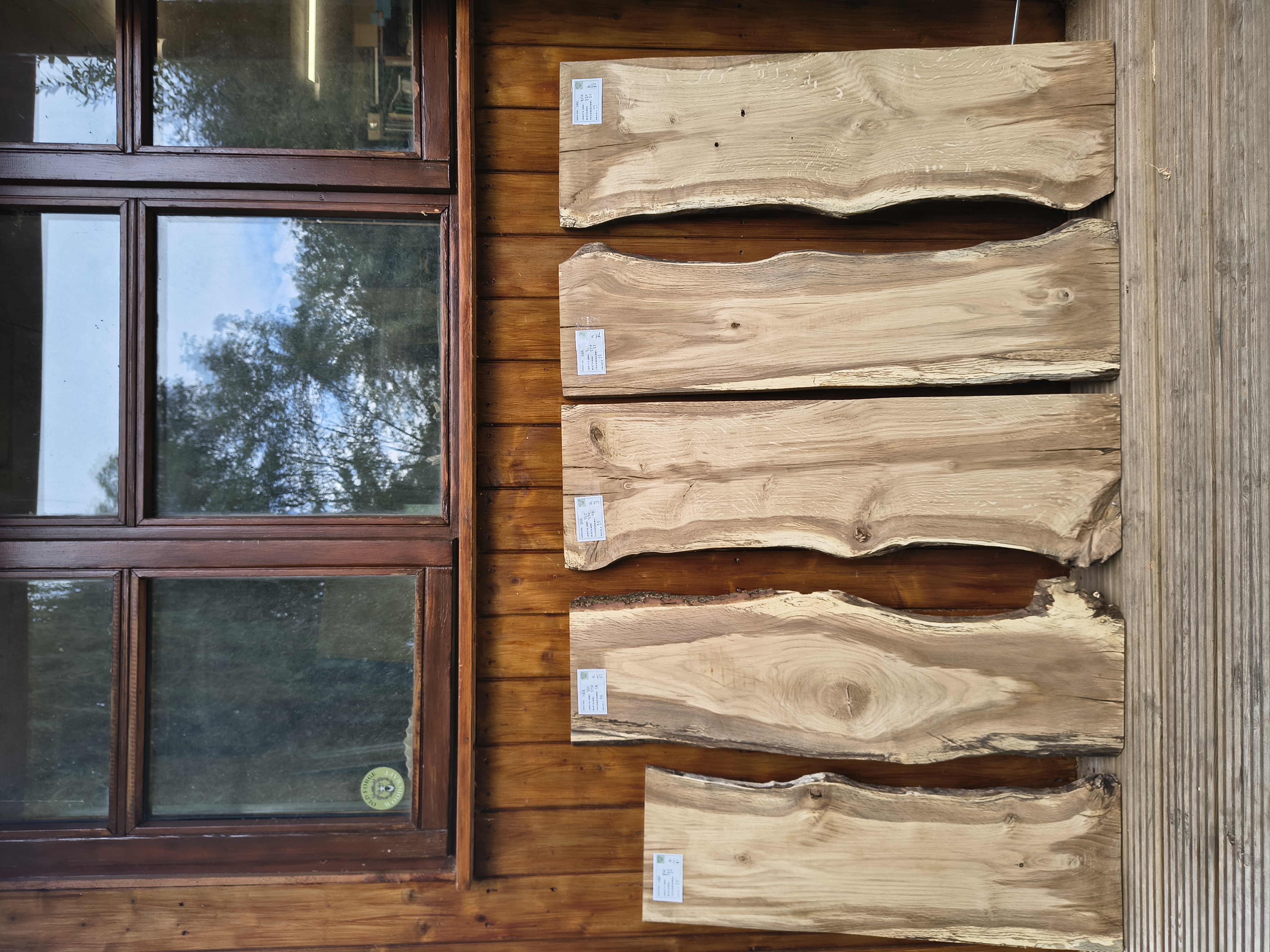 English Oak Air Dried Live Edge Timber Slabs / Boards - Batch B