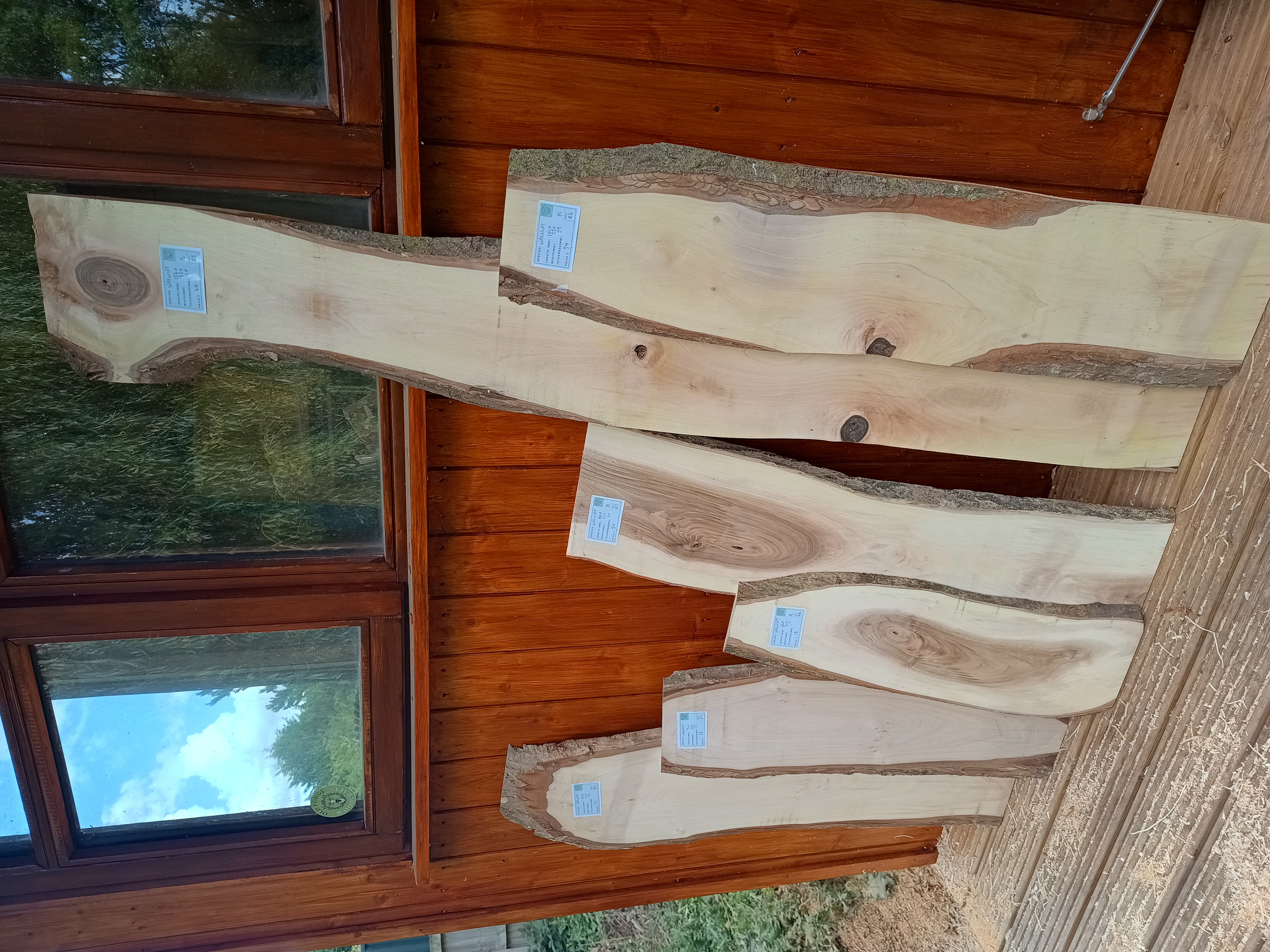 Rare English Walnut Boards - Live Edge - Planed - Batch R