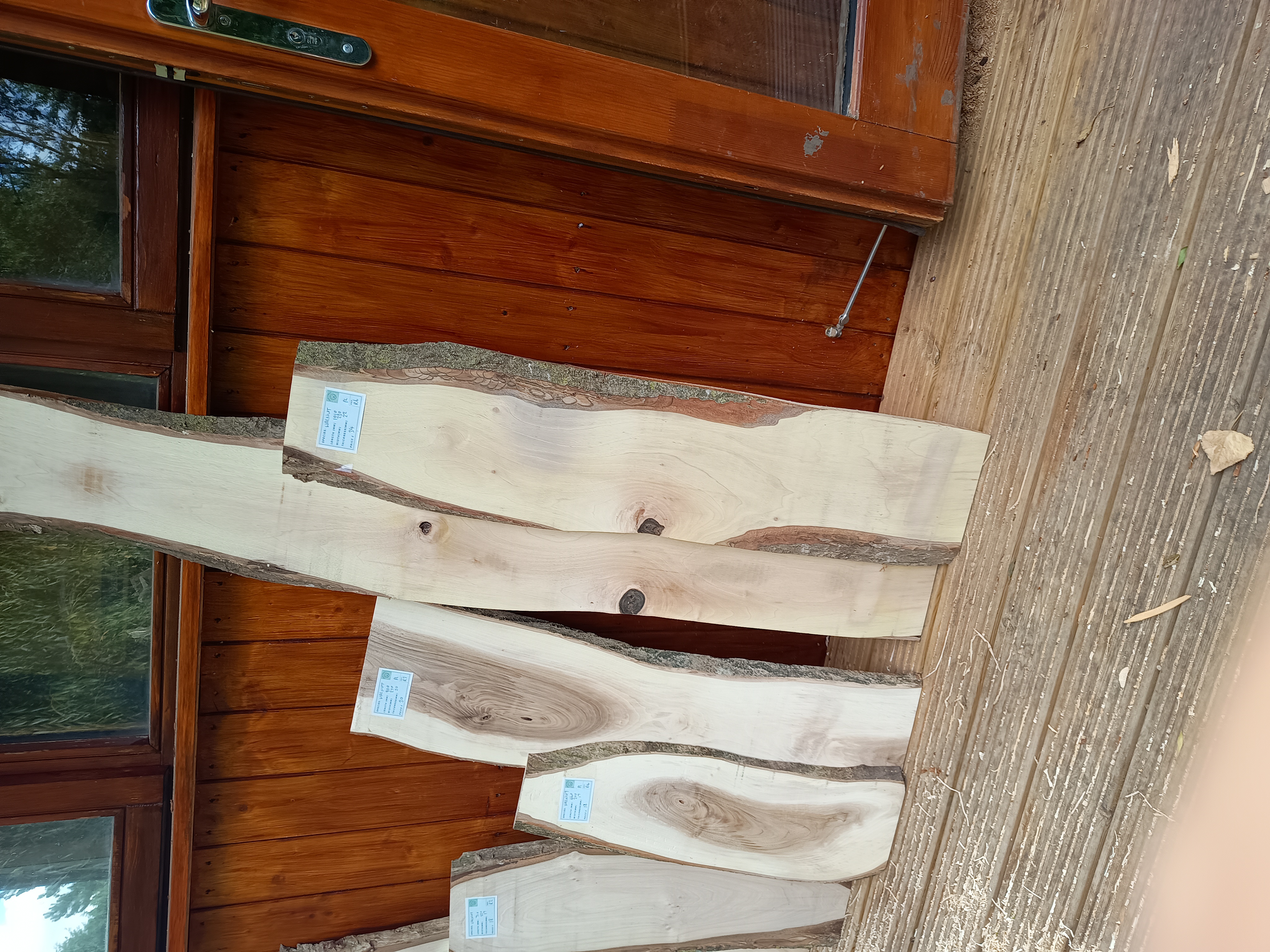Rare English Walnut Boards - Live Edge - Planed - Batch R