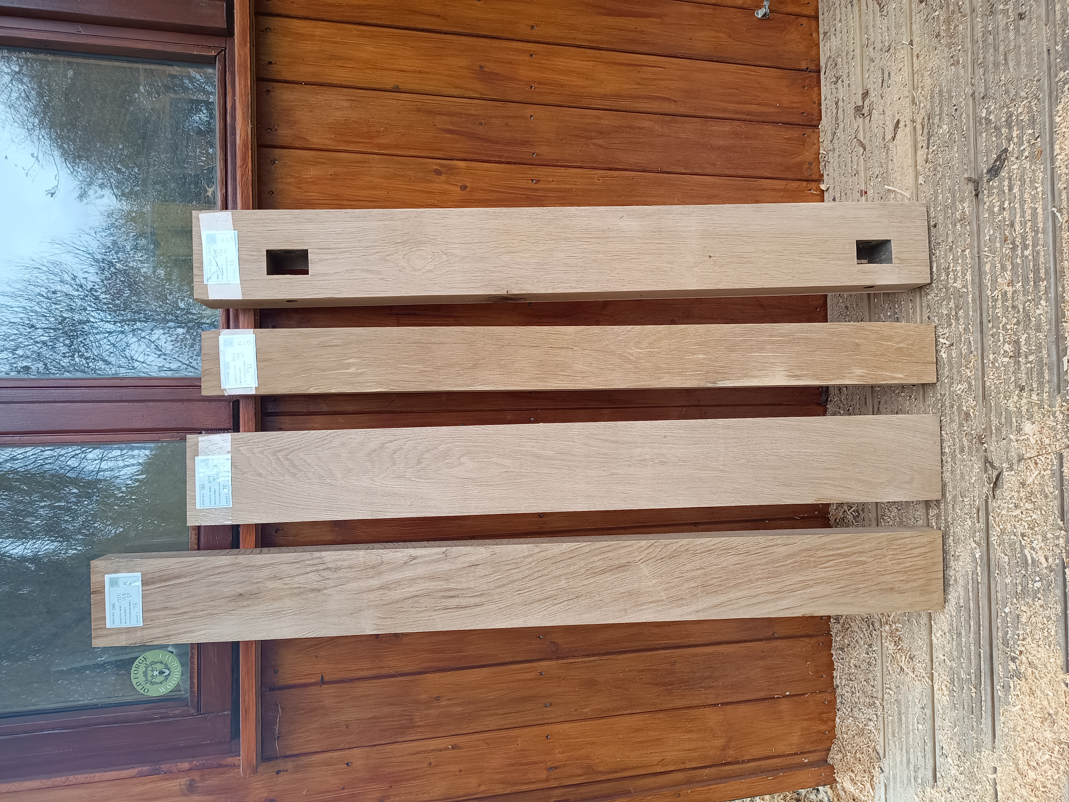 English Air Dried Oak Fireplace Beams / Lintels / Mantels - Planed - Batch G