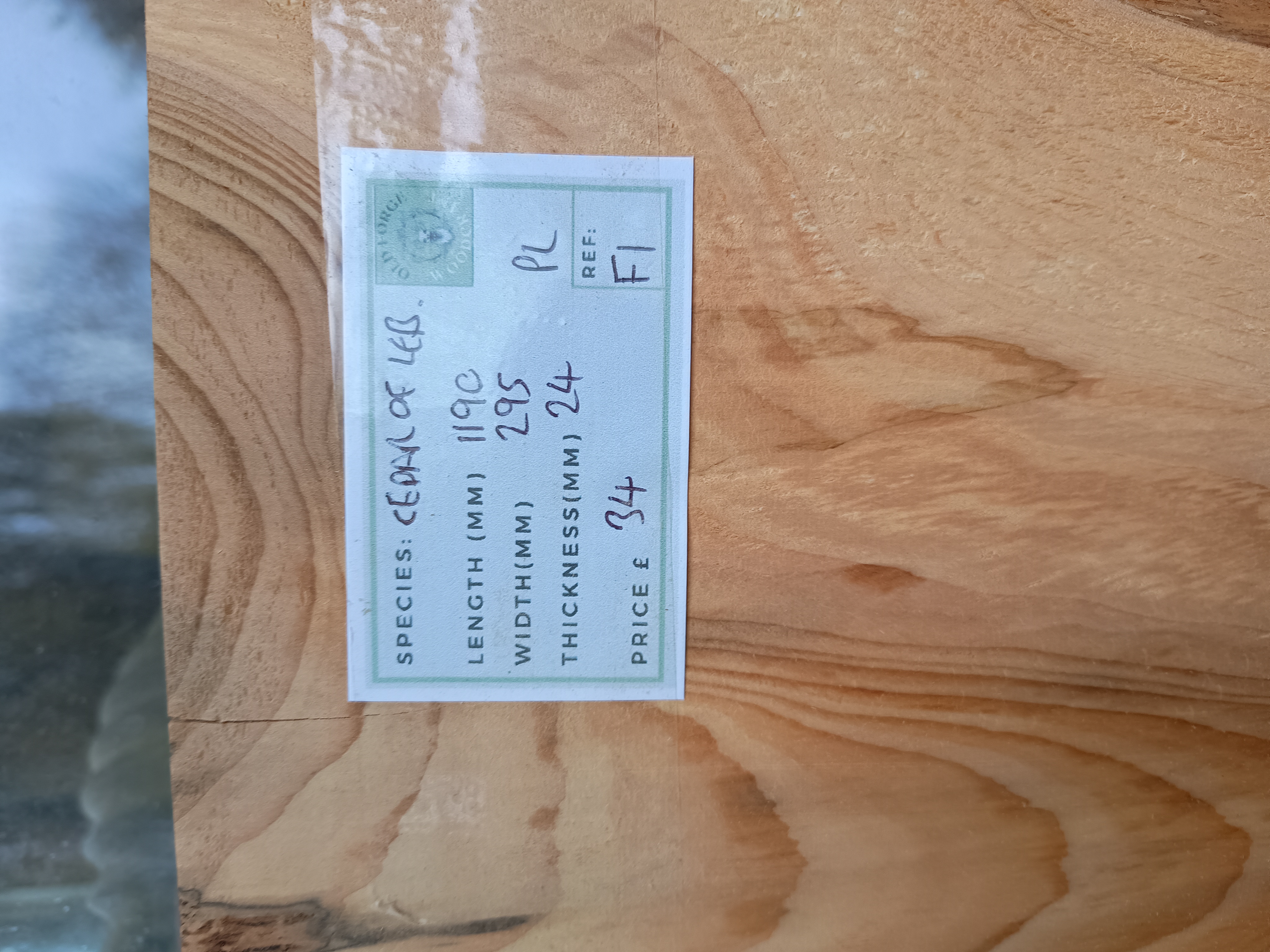 Cedar of Lebanon Live / Waney Edge Wood Boards - Batch F