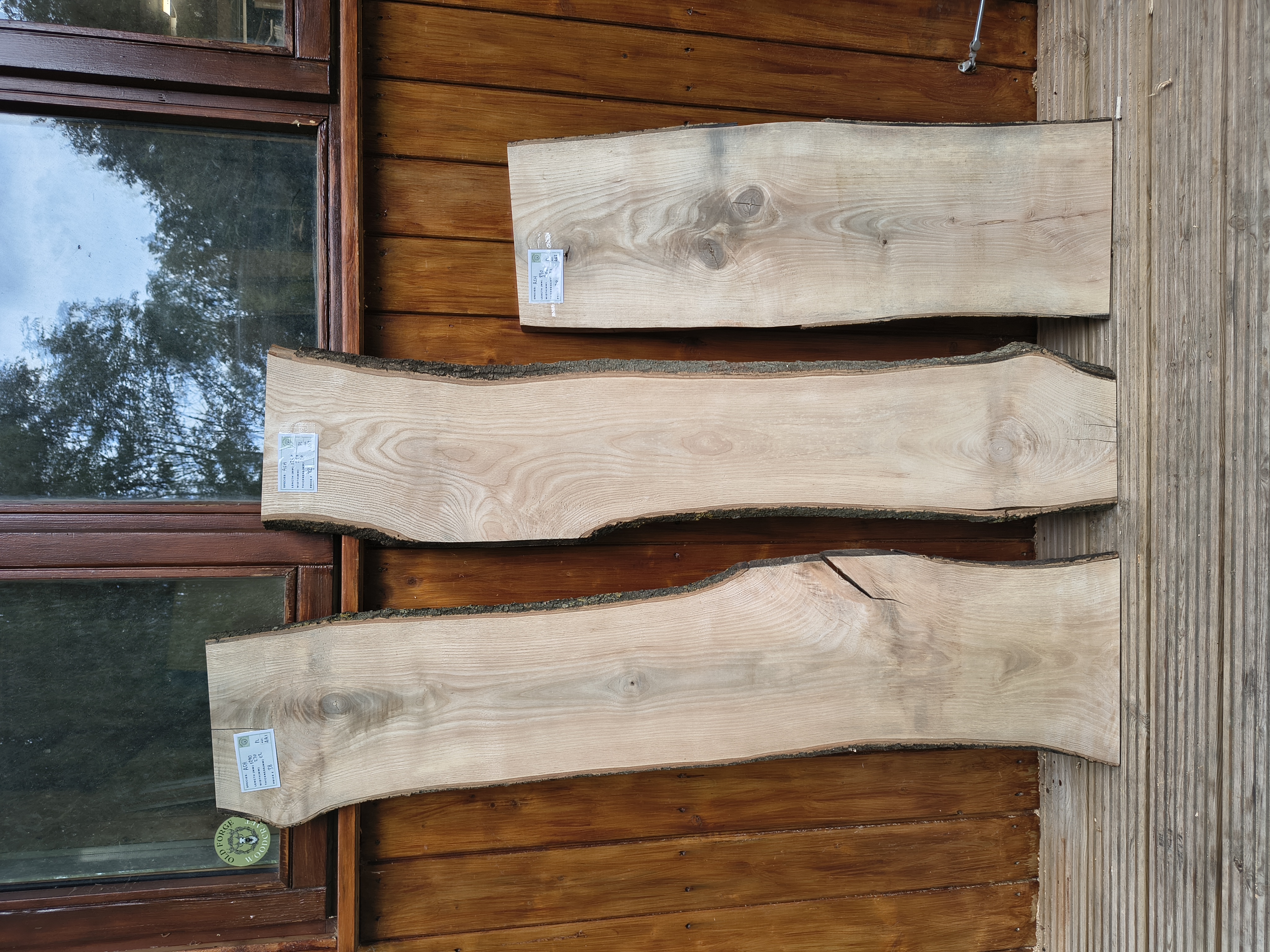 English Ash - Batch AA -Air Dried Live Edge Timber Board / Wood / Shelf - Planed