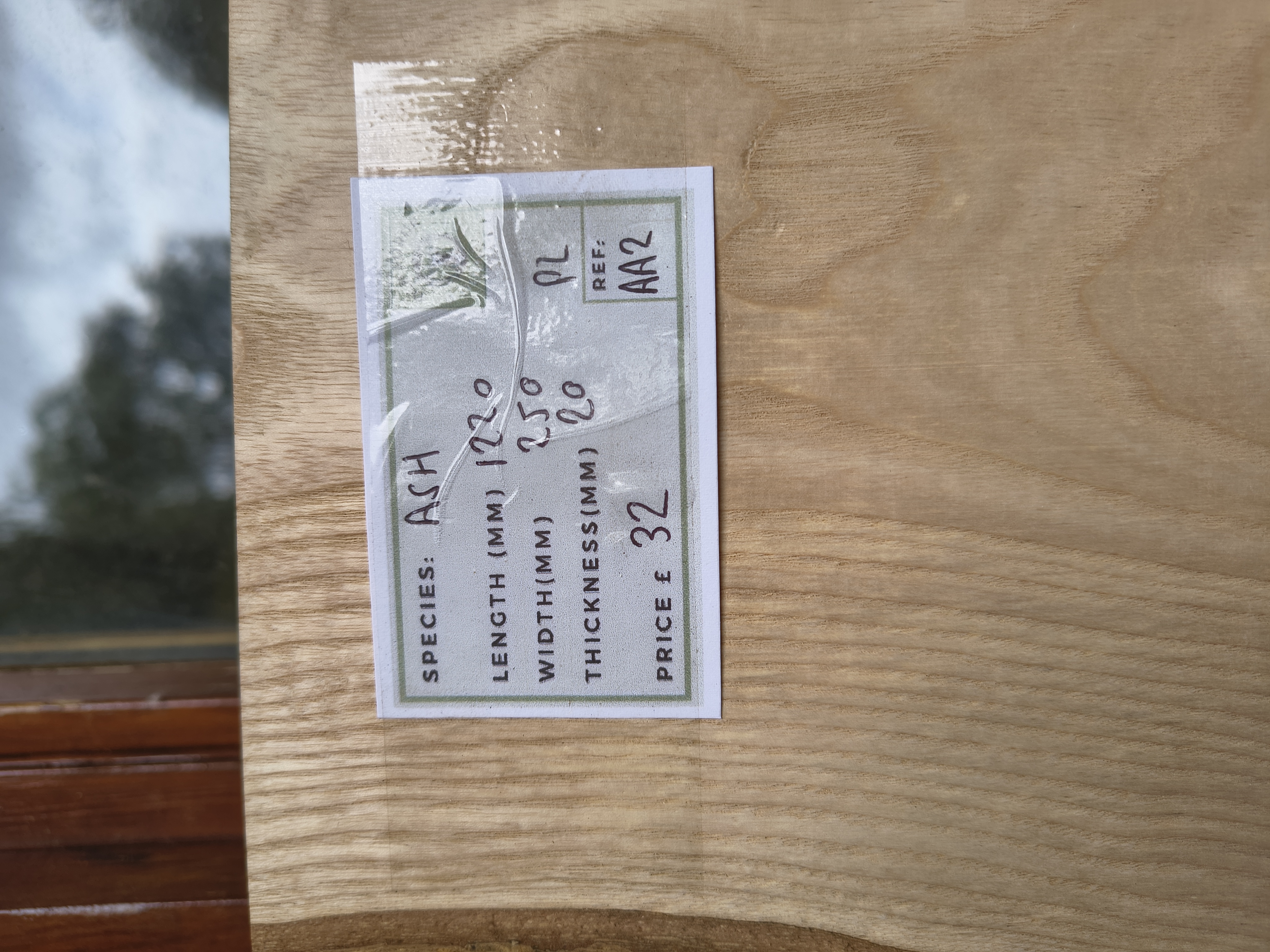 English Ash - Batch AA -Air Dried Live Edge Timber Board / Wood / Shelf - Planed