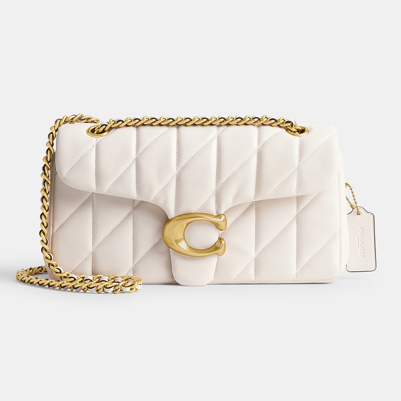 Elegant White Quilted Handbag